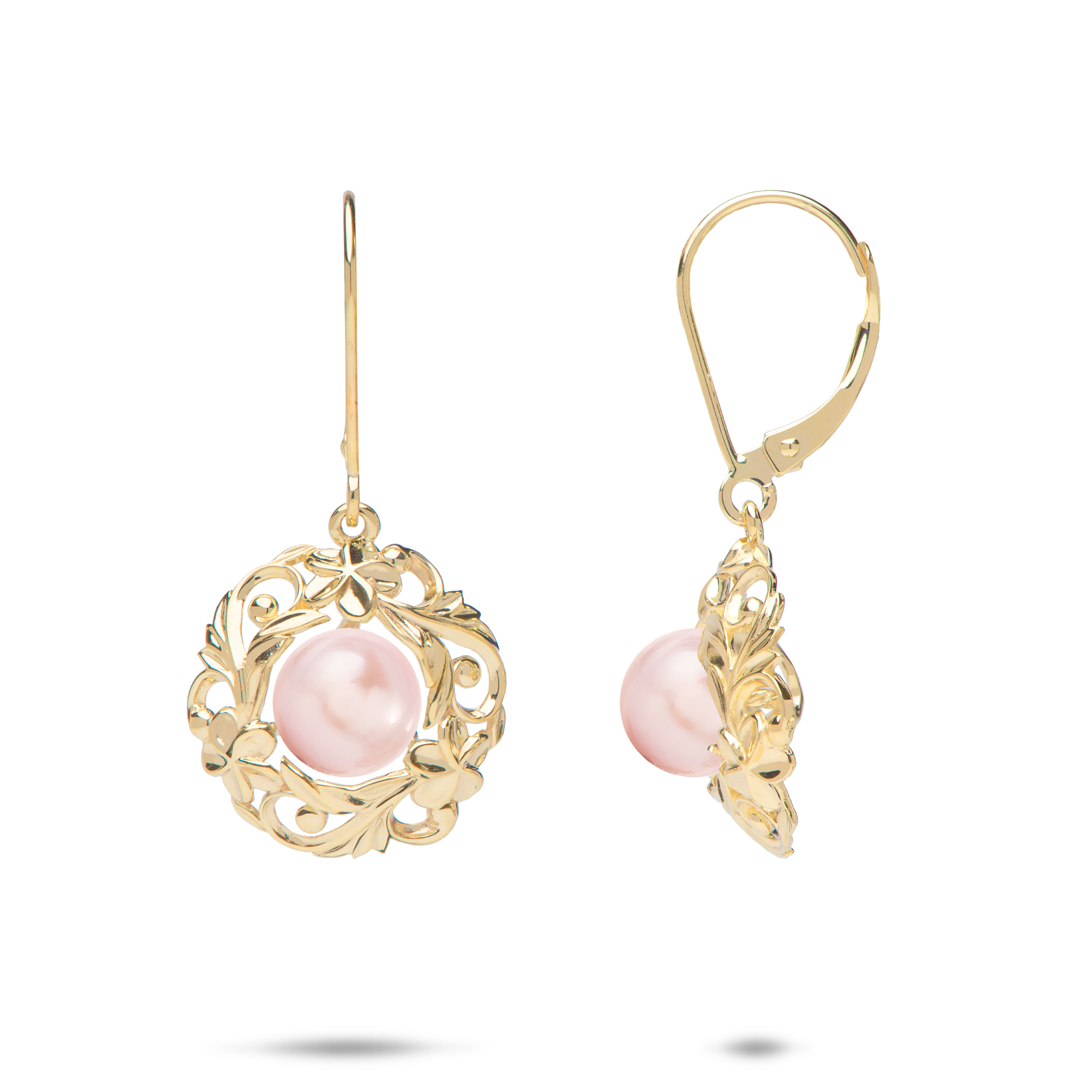 Pick A Pearl Hawaiian Heirloom Earrings in Gold