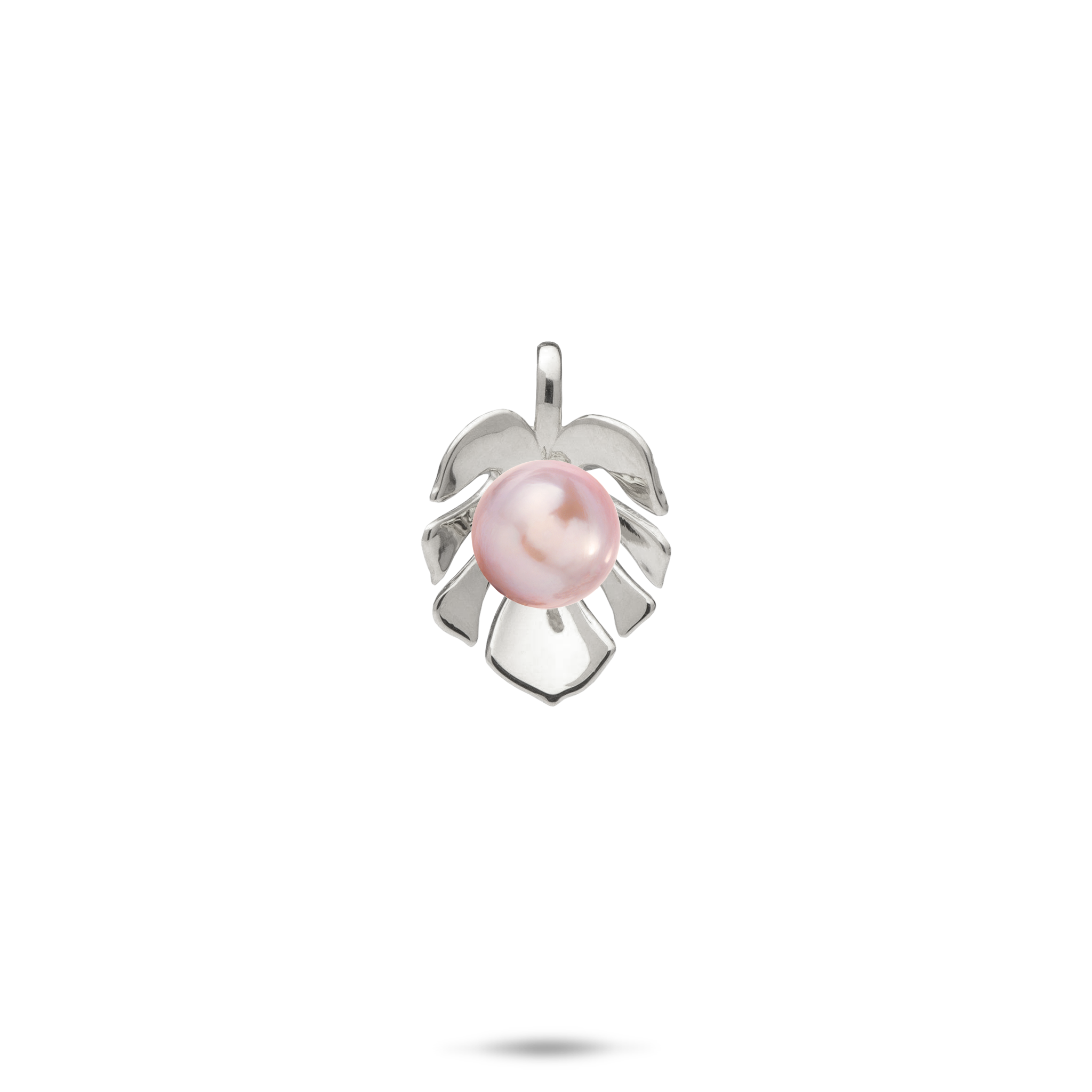 Pick A Pearl Monstera Pendant in White Gold - 17mm