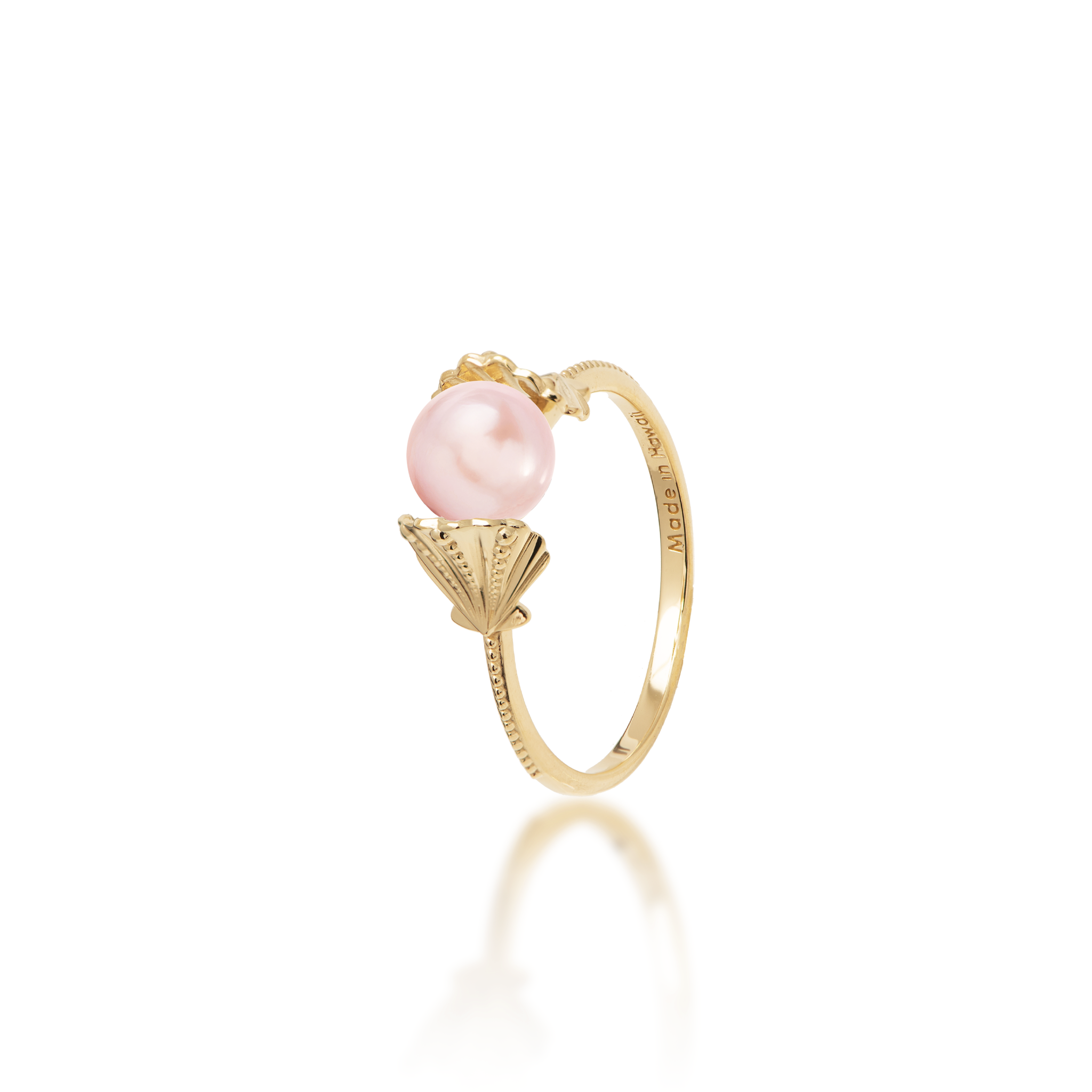 Pick A Pearl Seashells Ring in Gold