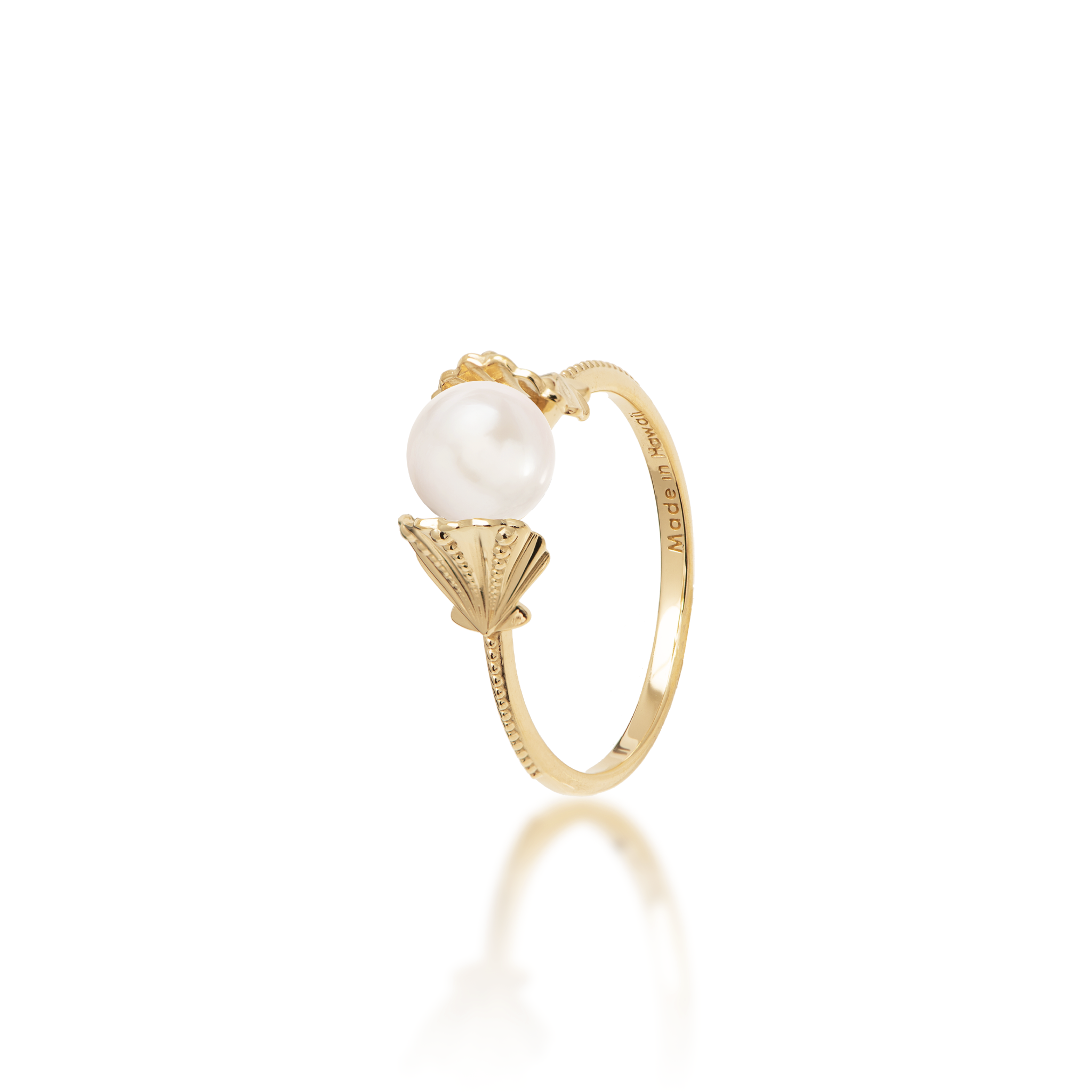 Pick A Pearl Seashells Ring in Gold
