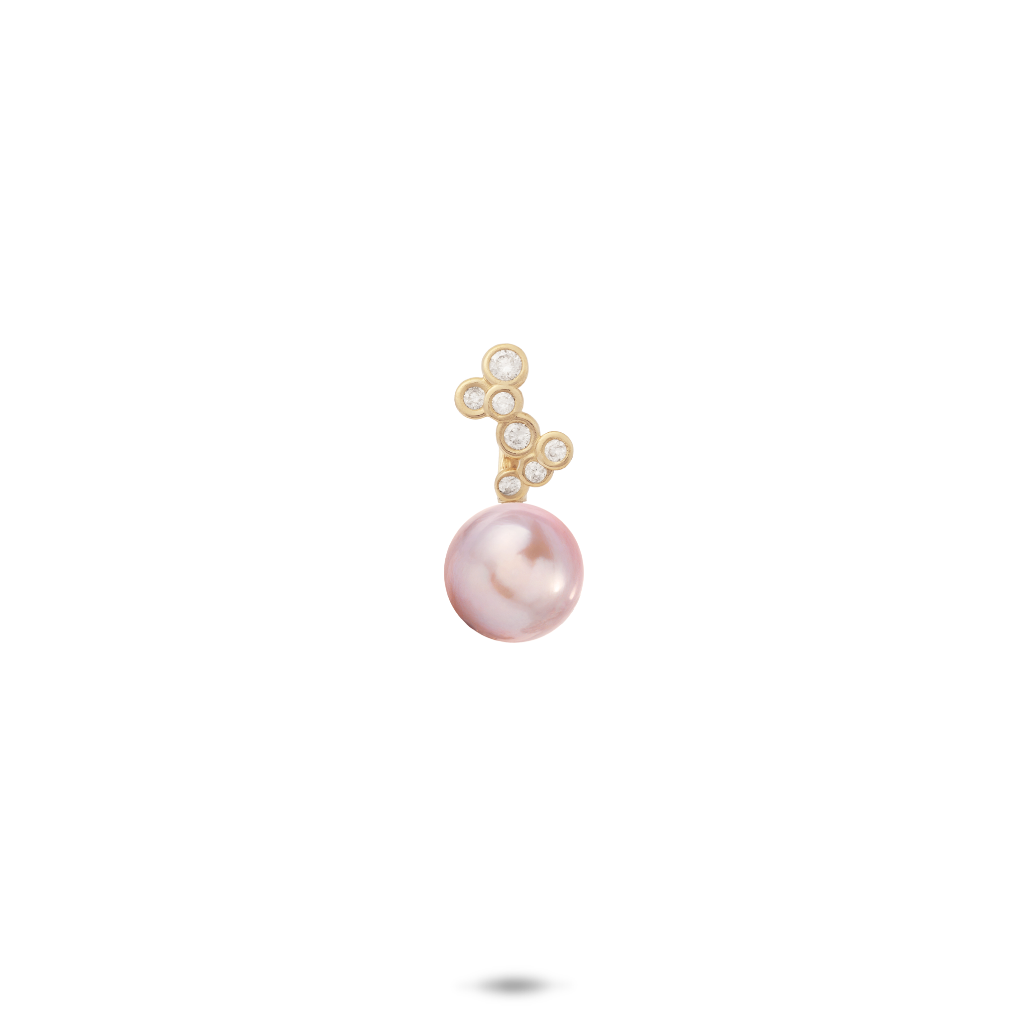 Pick A Pearl Bubbles Pendant in Gold with Diamonds - 8mm
