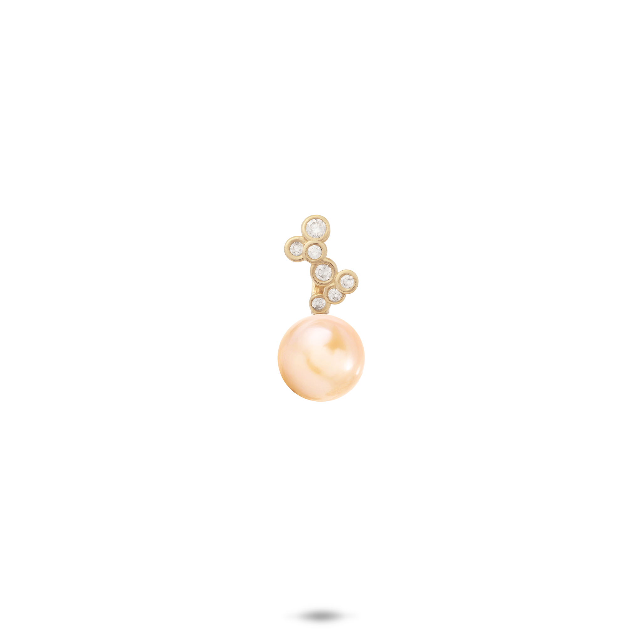 Pick A Pearl Bubbles Pendant in Gold with Diamonds - 8mm