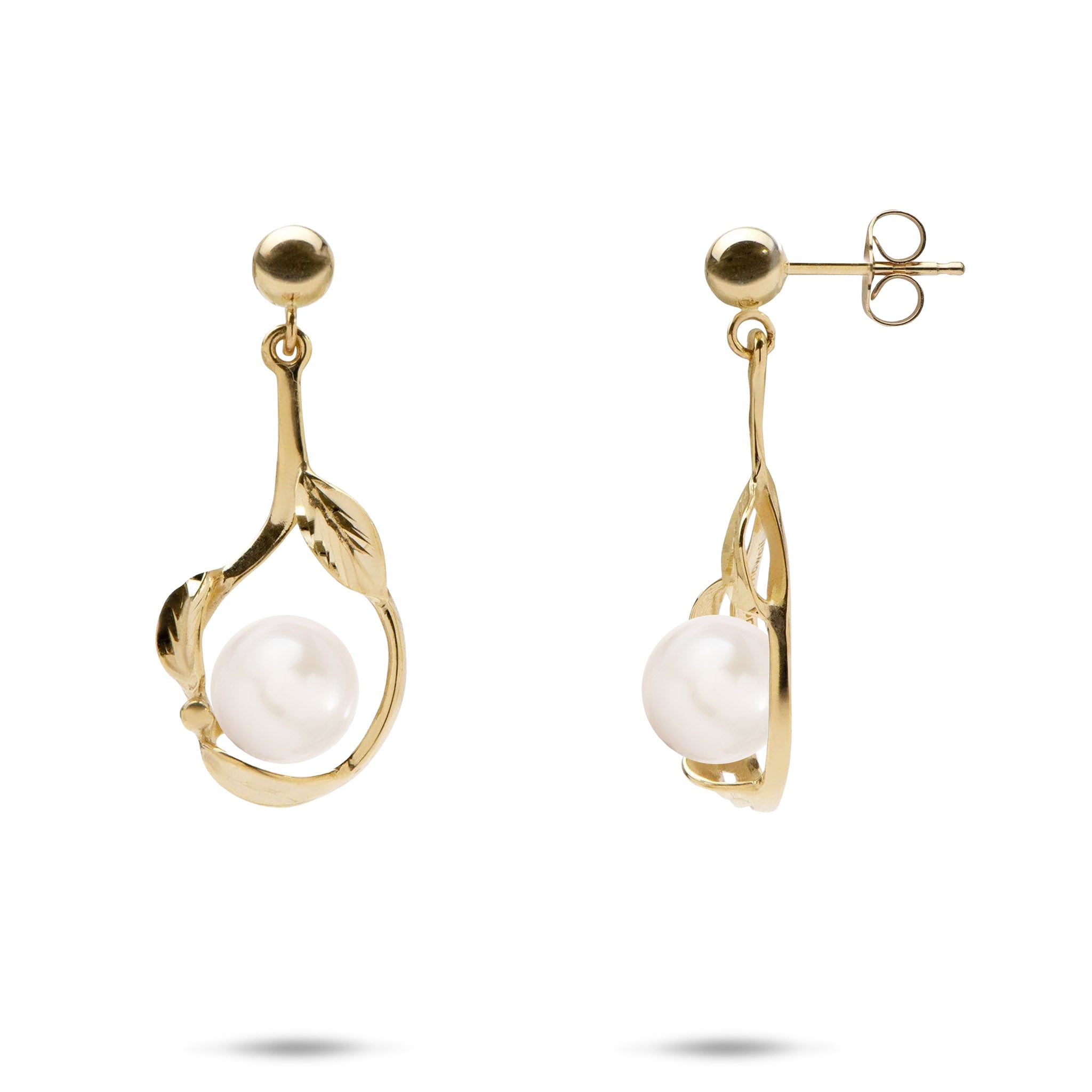 Pick A Pearl Maile Earrings in Gold - 23mm