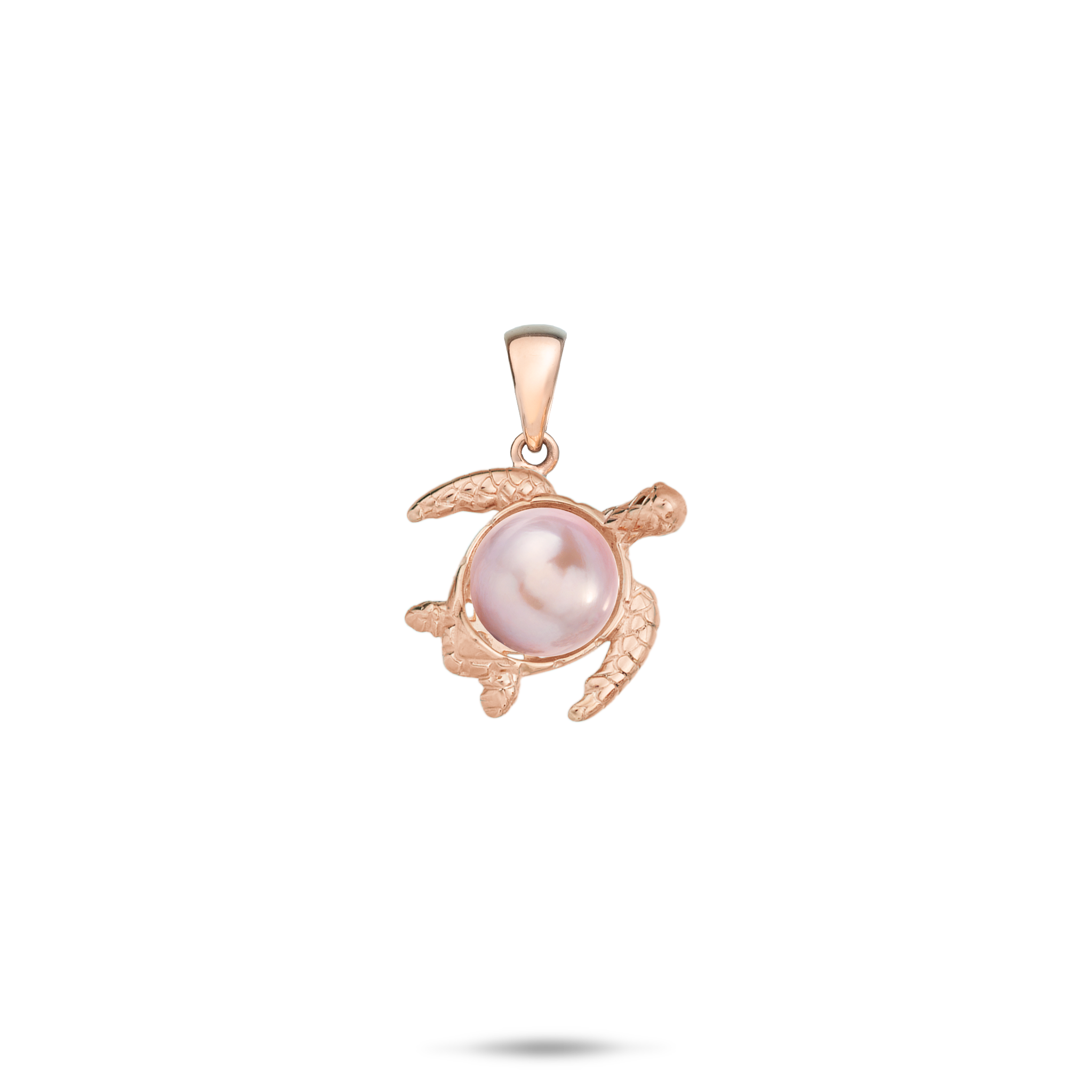 Pick A Pearl Honu Pendant in Rose Gold - 12mm