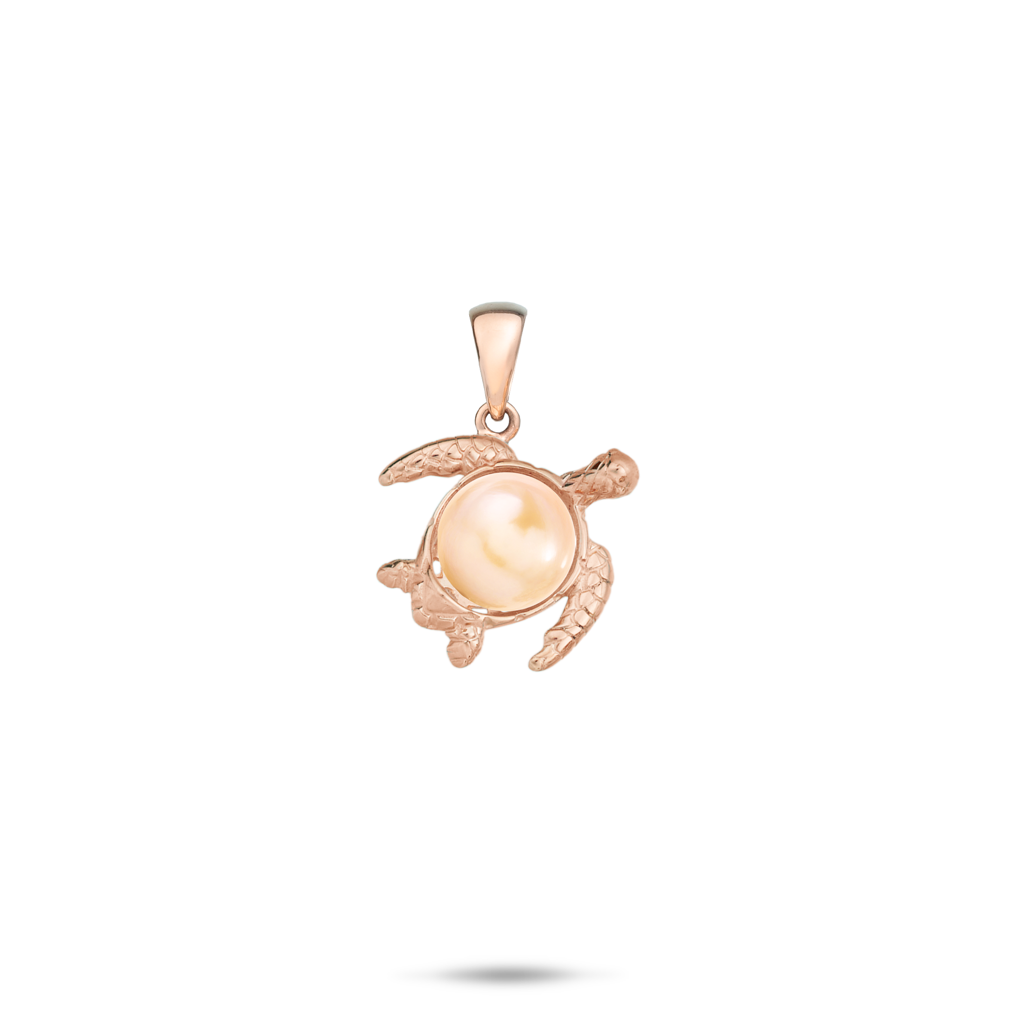 Pick A Pearl Honu Pendant in Rose Gold - 12mm