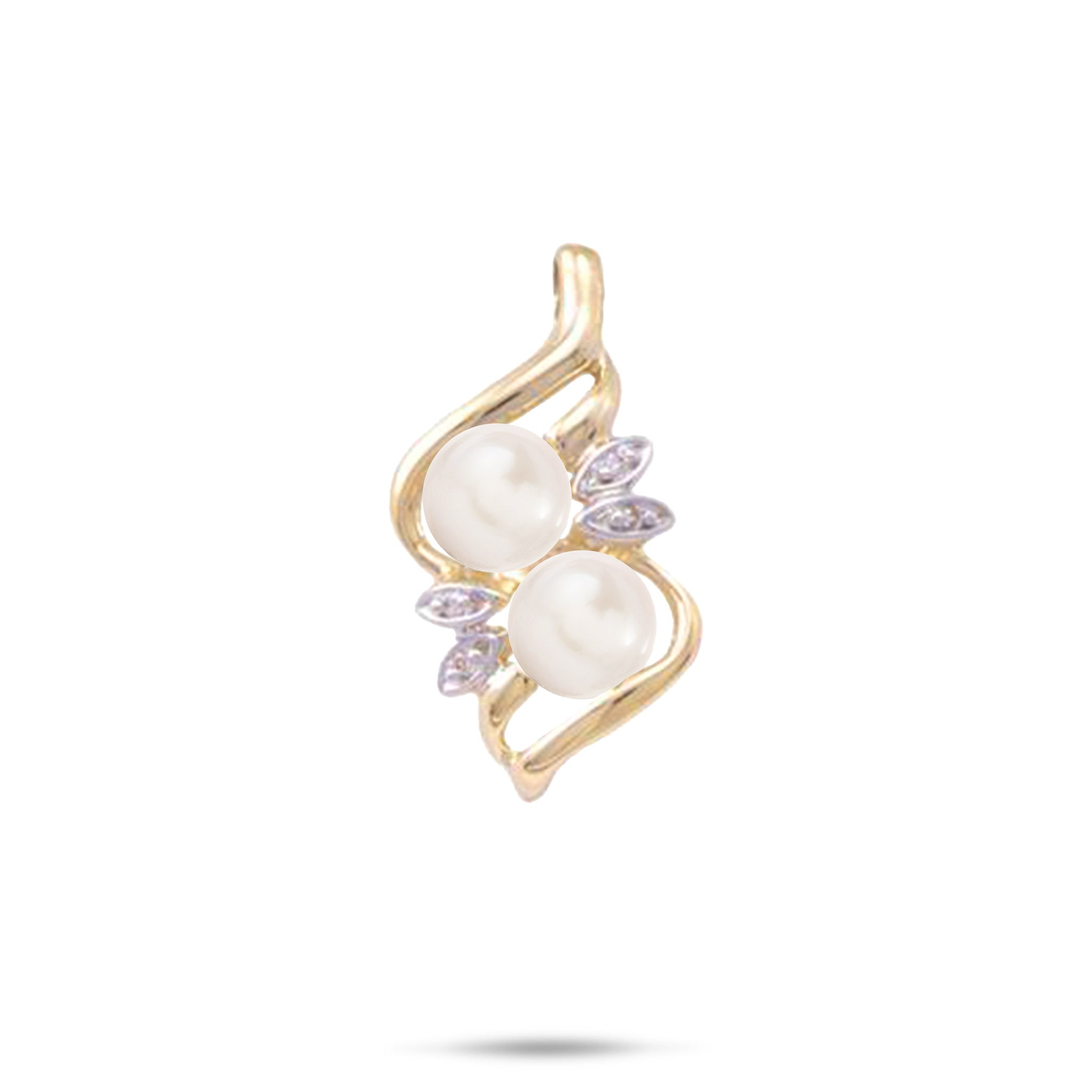 Pick A Pearl Maile Pendant in Gold with Diamonds