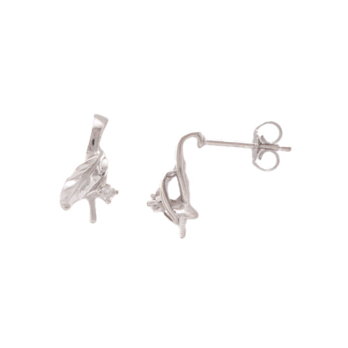 Pick A Pearl Maile Earrings in White Gold with Diamonds