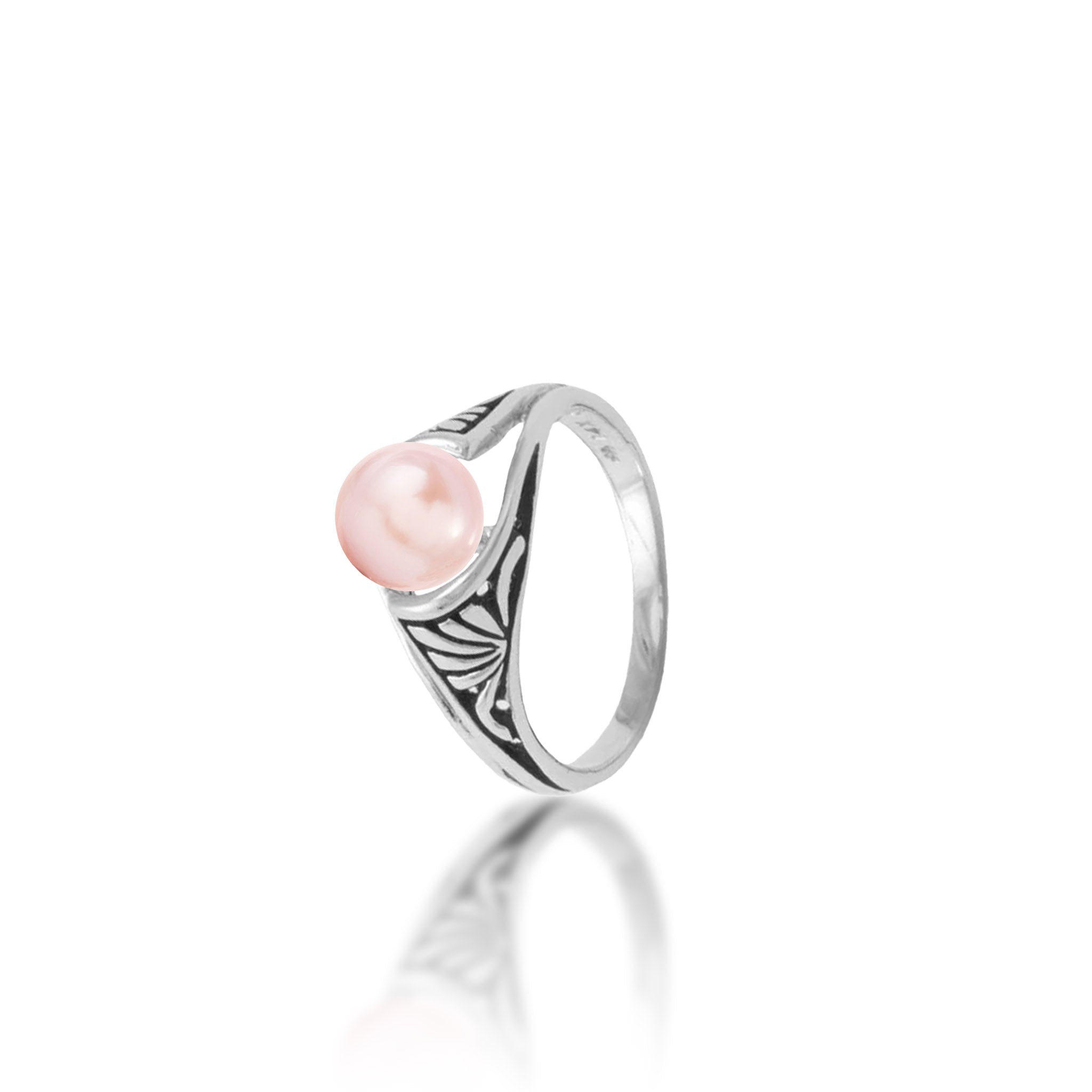 Pick A Pearl Enamel Ring in White Gold