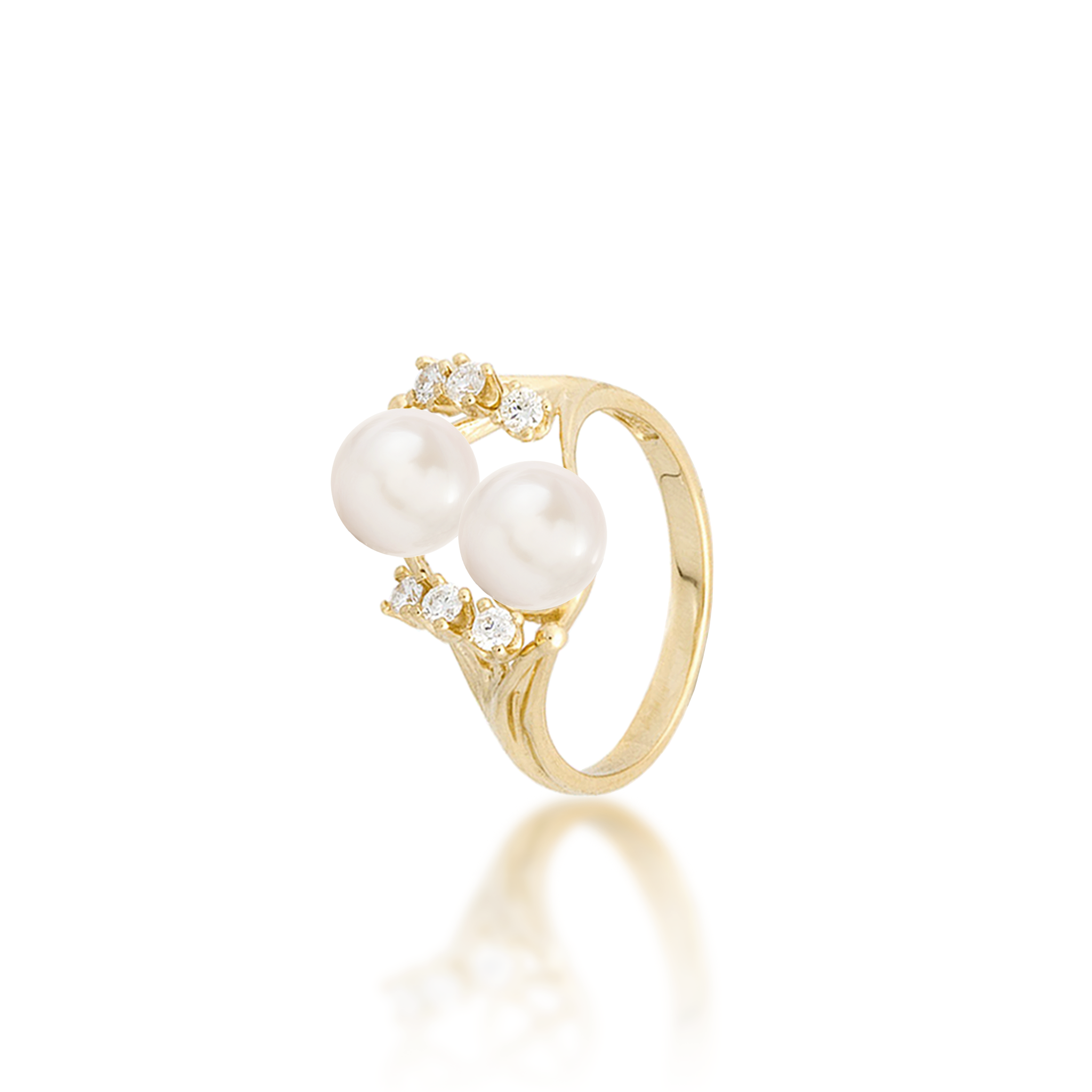 Pick A Pearl 8 Island Ring in Gold with Diamonds
