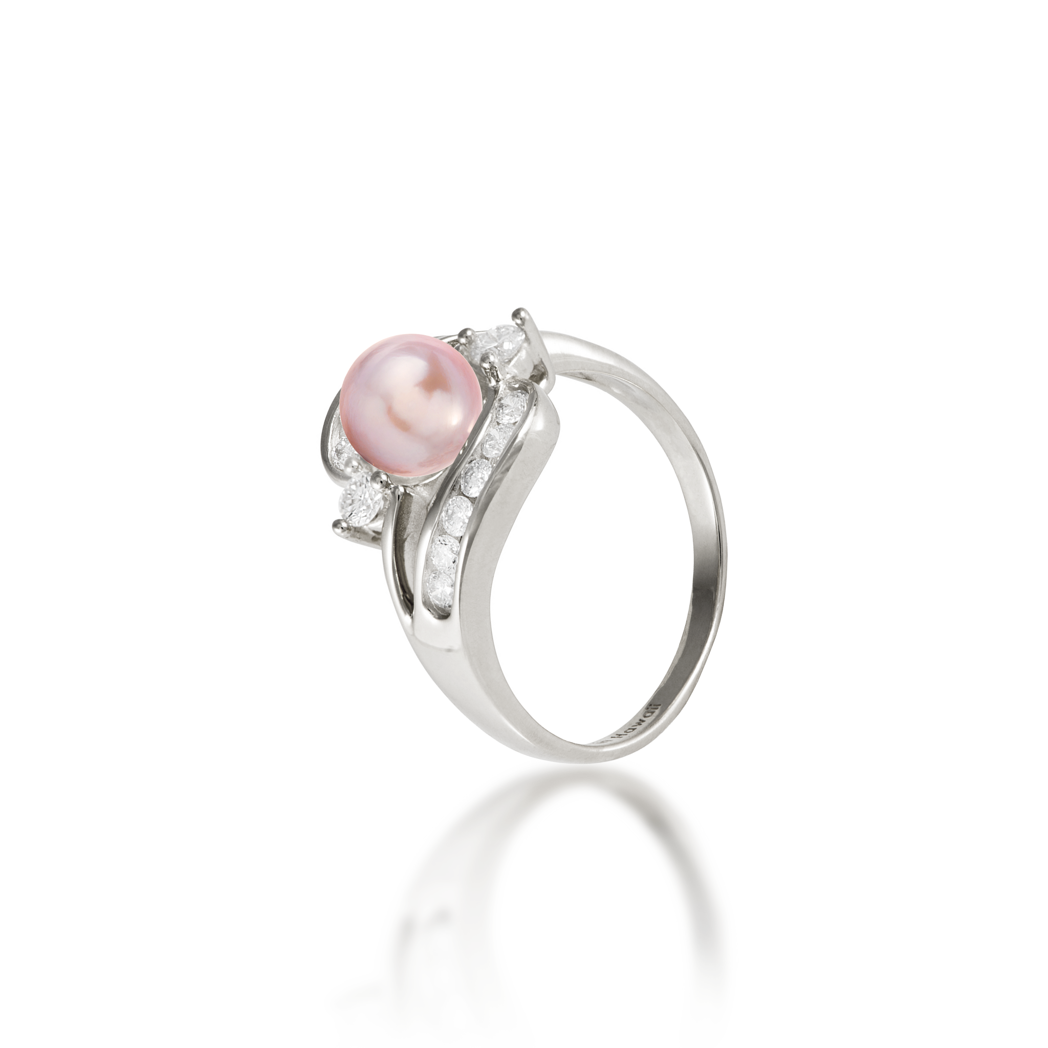 Pick A Pearl Ring in White Gold with Diamonds