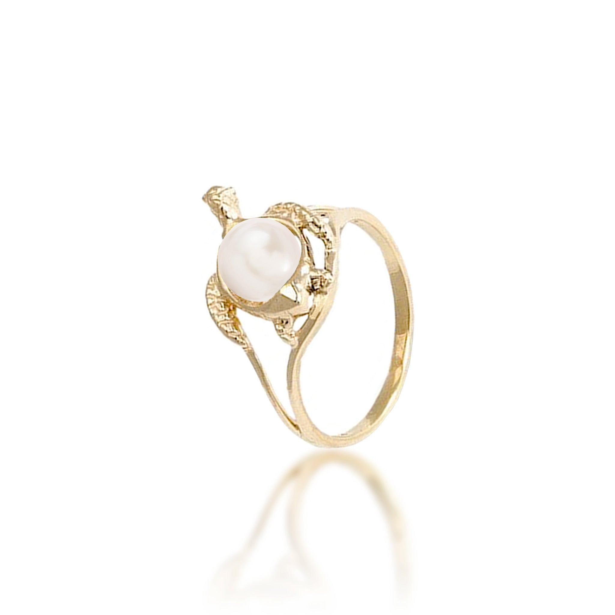 Pick A Pearl Honu (Turtle) Ring in Gold - 14mm