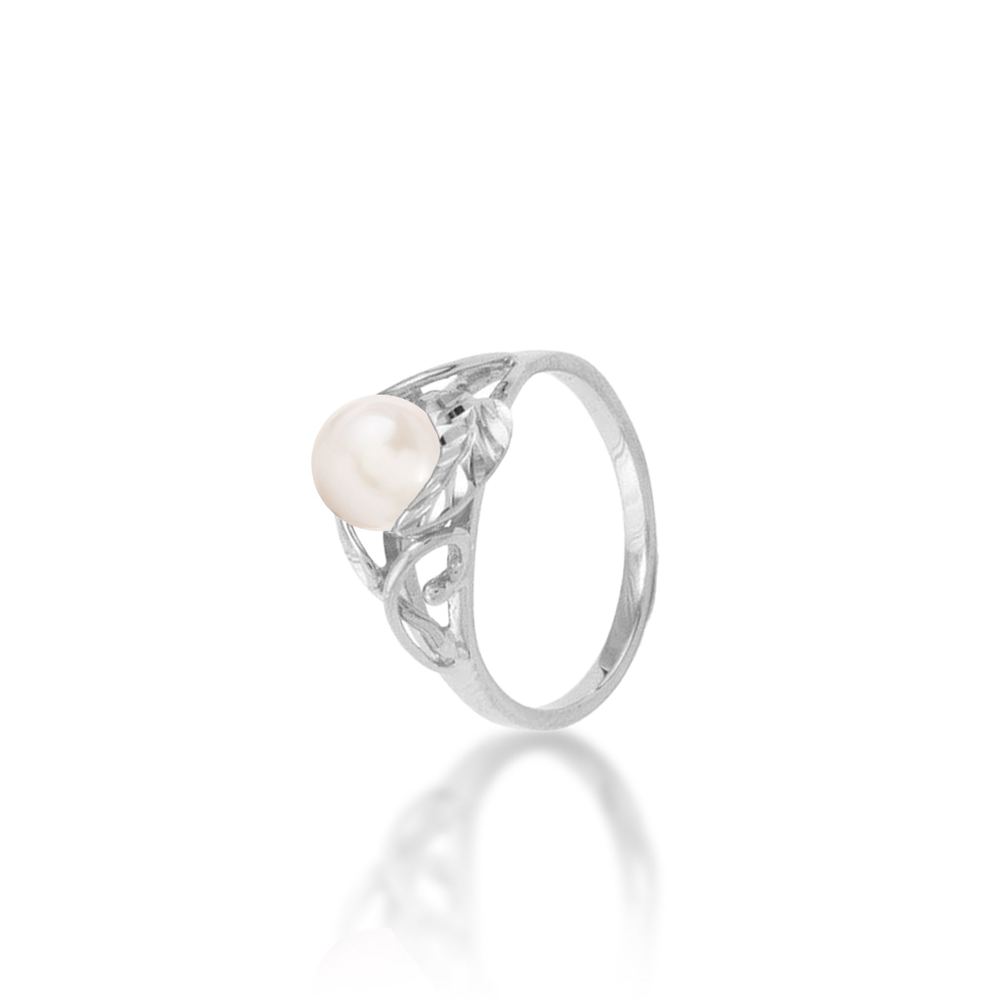 Pick A Pearl Maile Ring in White Gold