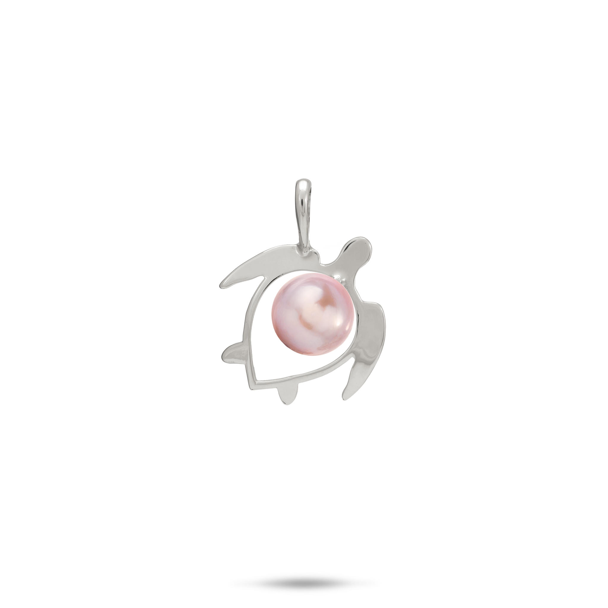 Pick A Pearl Honu (Turtle) Pendant in White Gold - 16mm