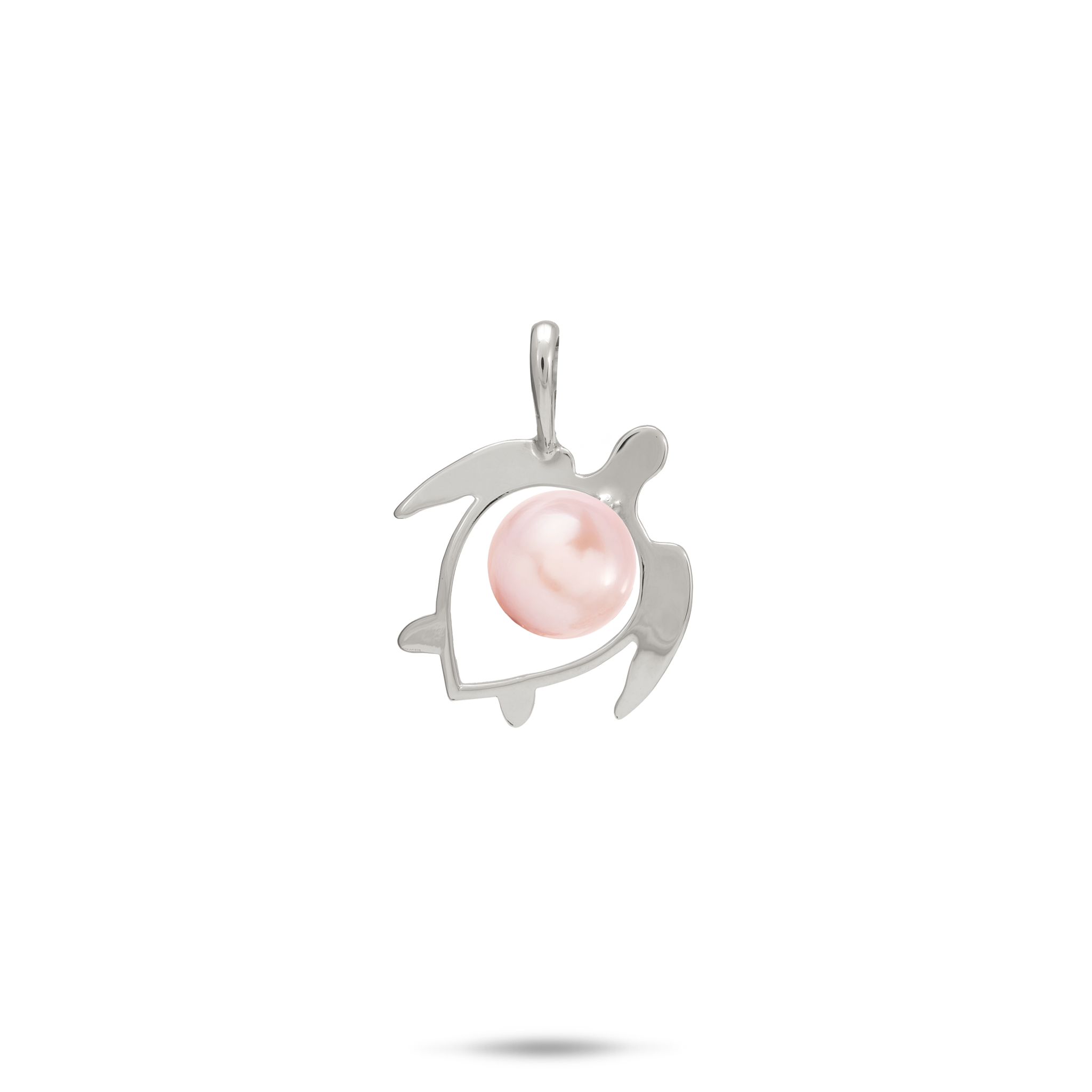 Pick A Pearl Honu (Turtle) Pendant in White Gold - 16mm