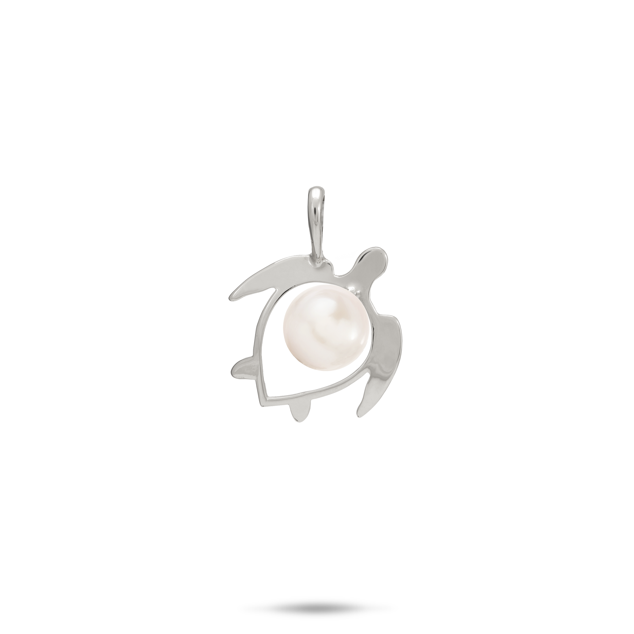 Pick A Pearl Honu (Turtle) Pendant in White Gold - 16mm
