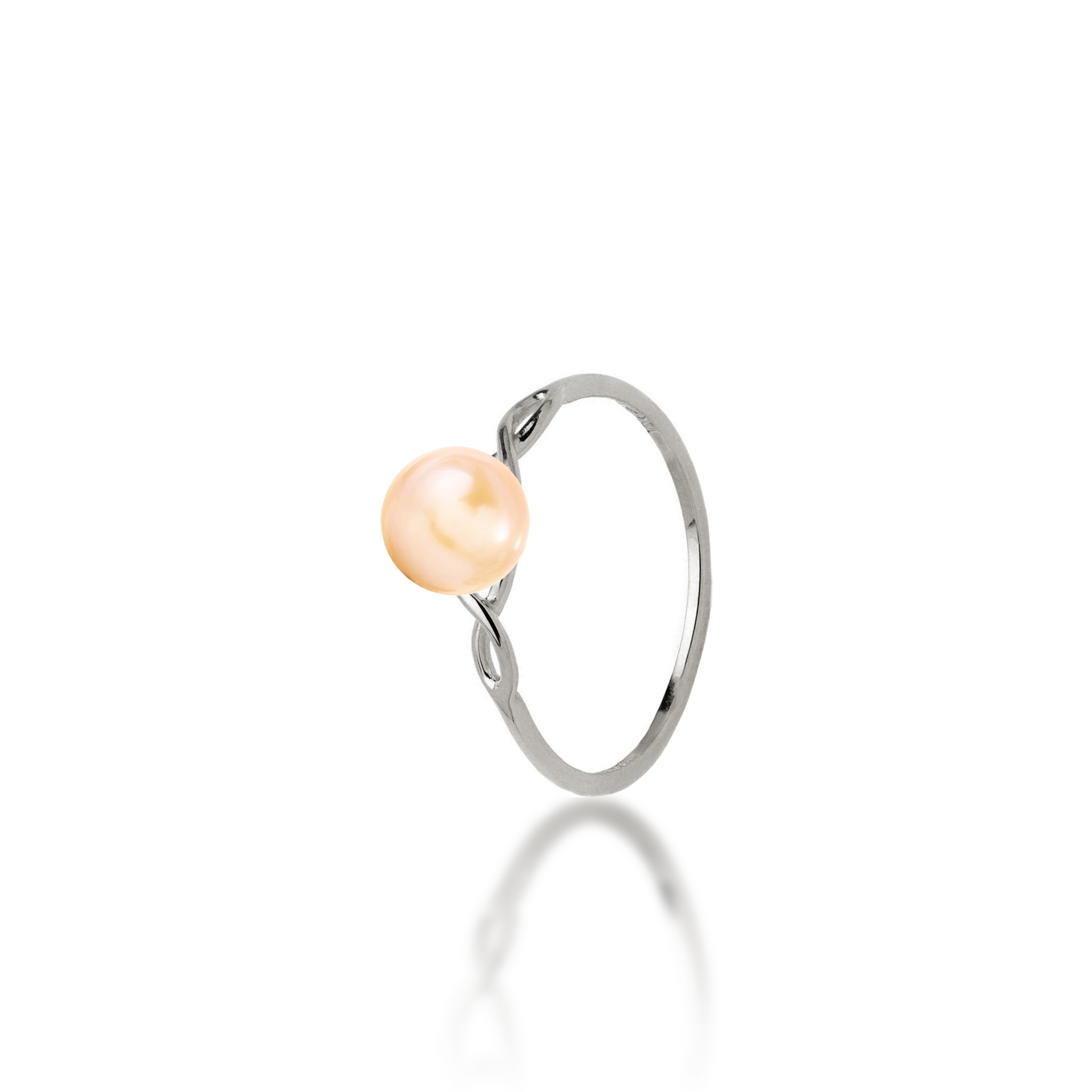 Pick A Pearl Infinity Ring in White Gold