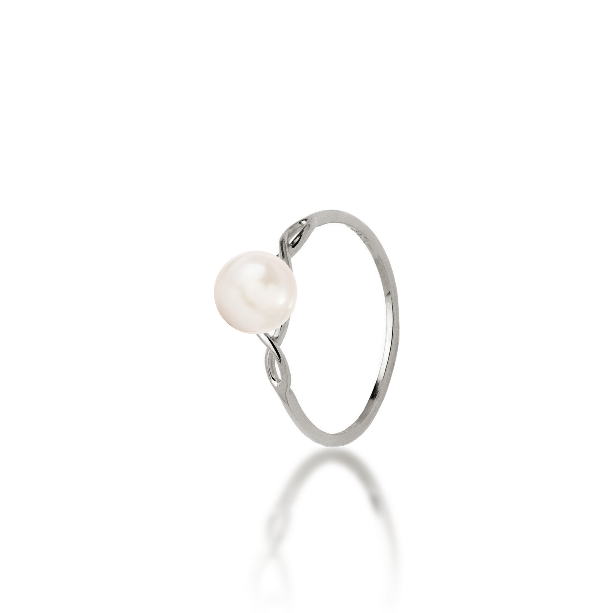Pick A Pearl Infinity Ring in White Gold