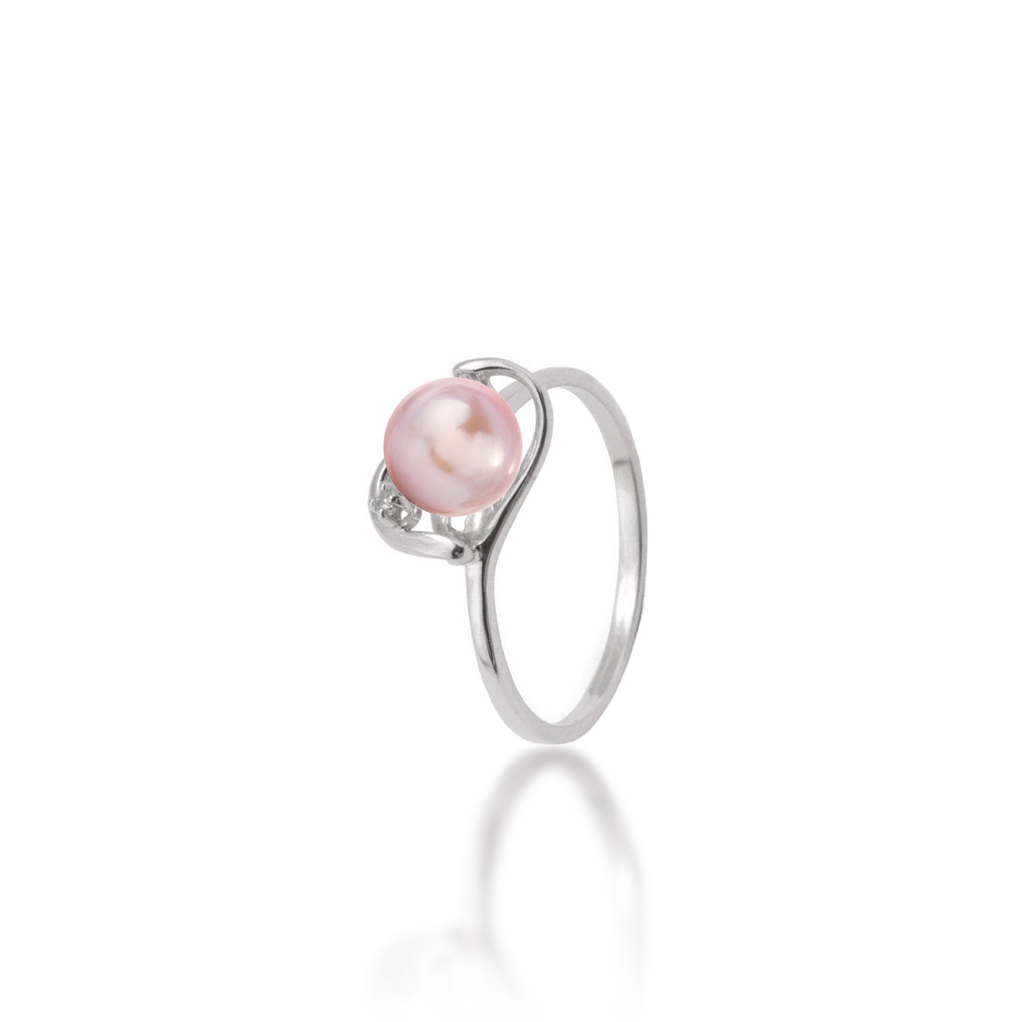 Pick A Pearl Ring in White Gold with Diamond