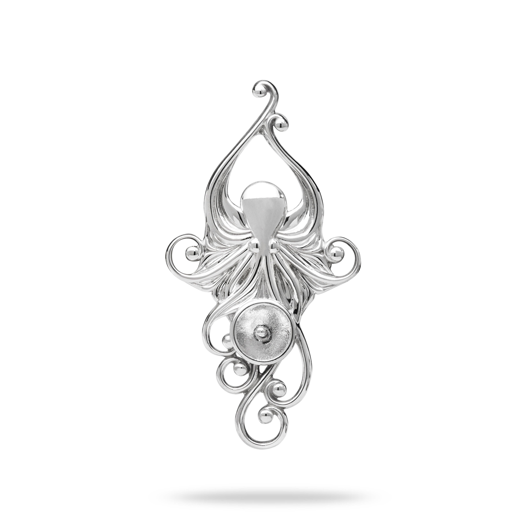Pick A Pearl Living Heirloom Octopus Pendant in Sterling Silver - 36mm