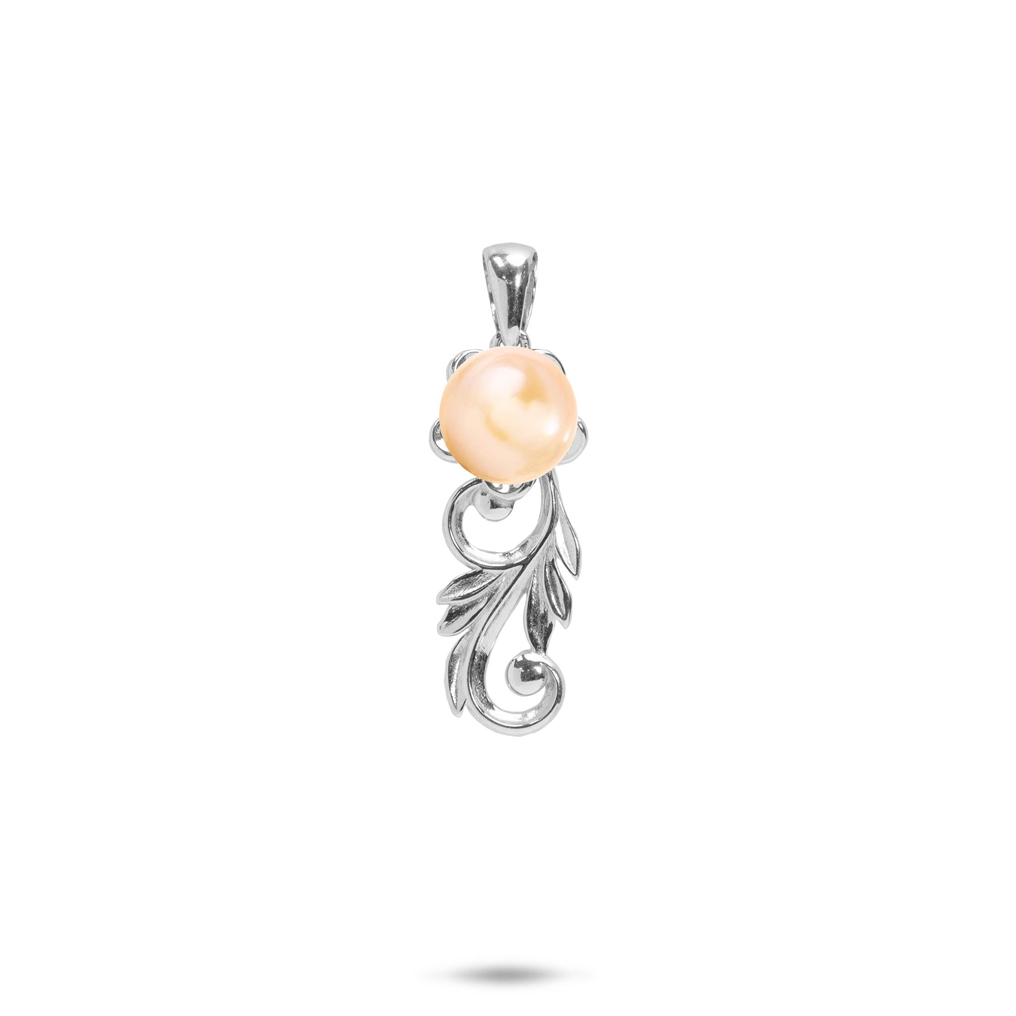 Pick A Pearl Hawaiian Heirloom Plumeria Pendant in Sterling Silver - 25mm