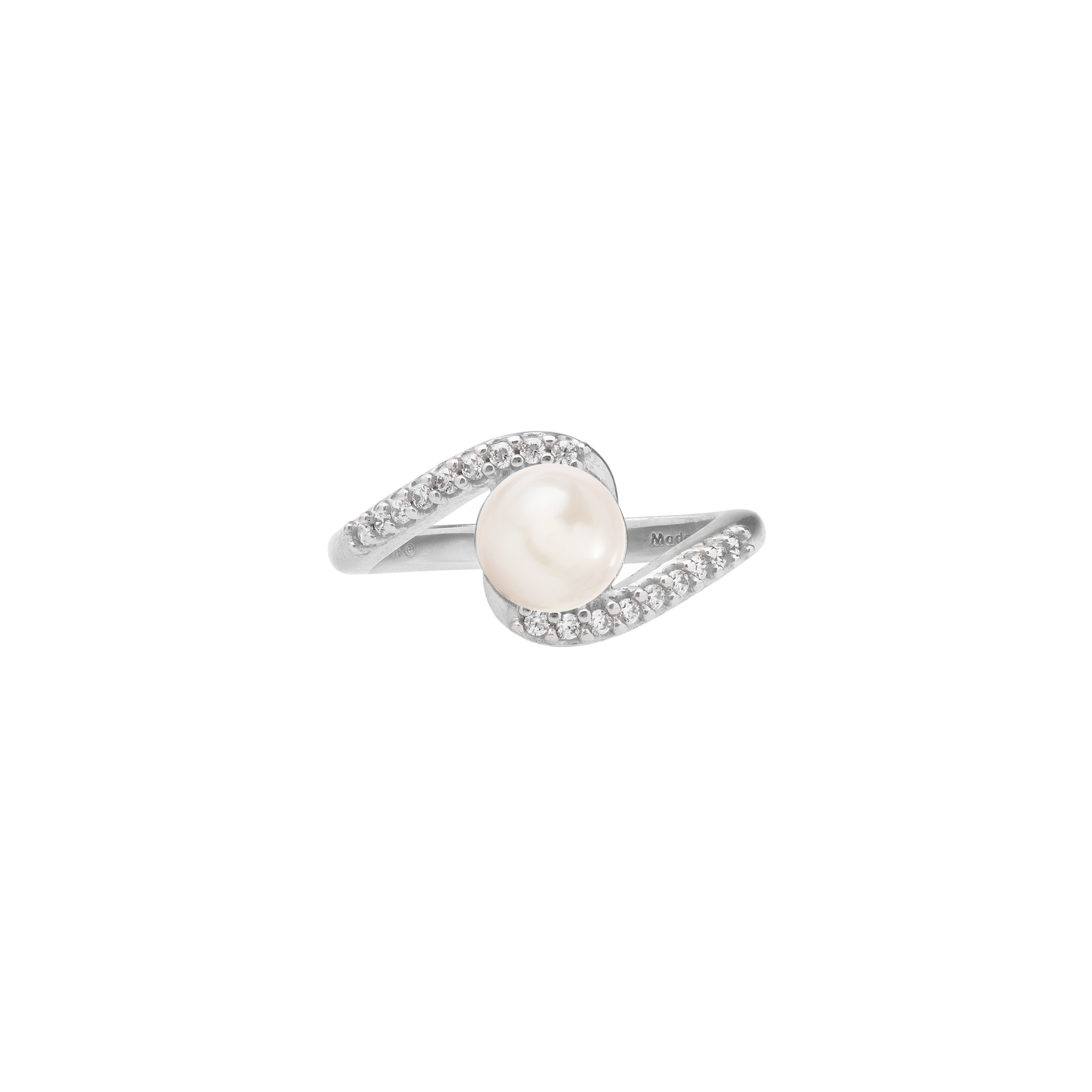 Pick A Pearl Ring in Sterling Silver with Cubic Zirconia
