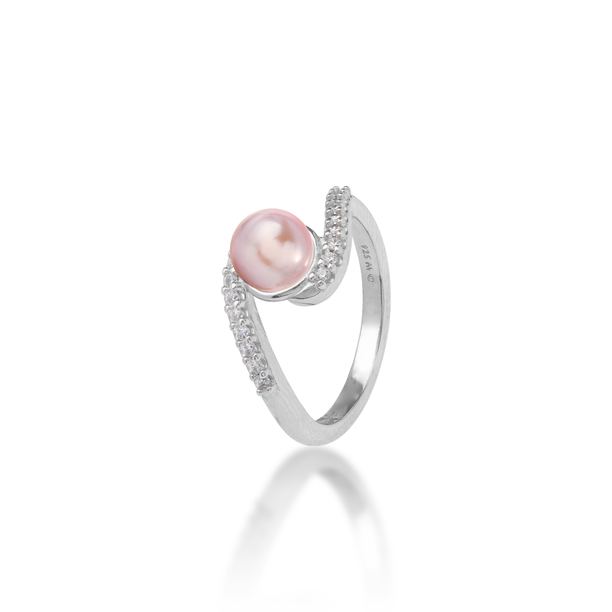Pick A Pearl Ring in Sterling Silver with Cubic Zirconia