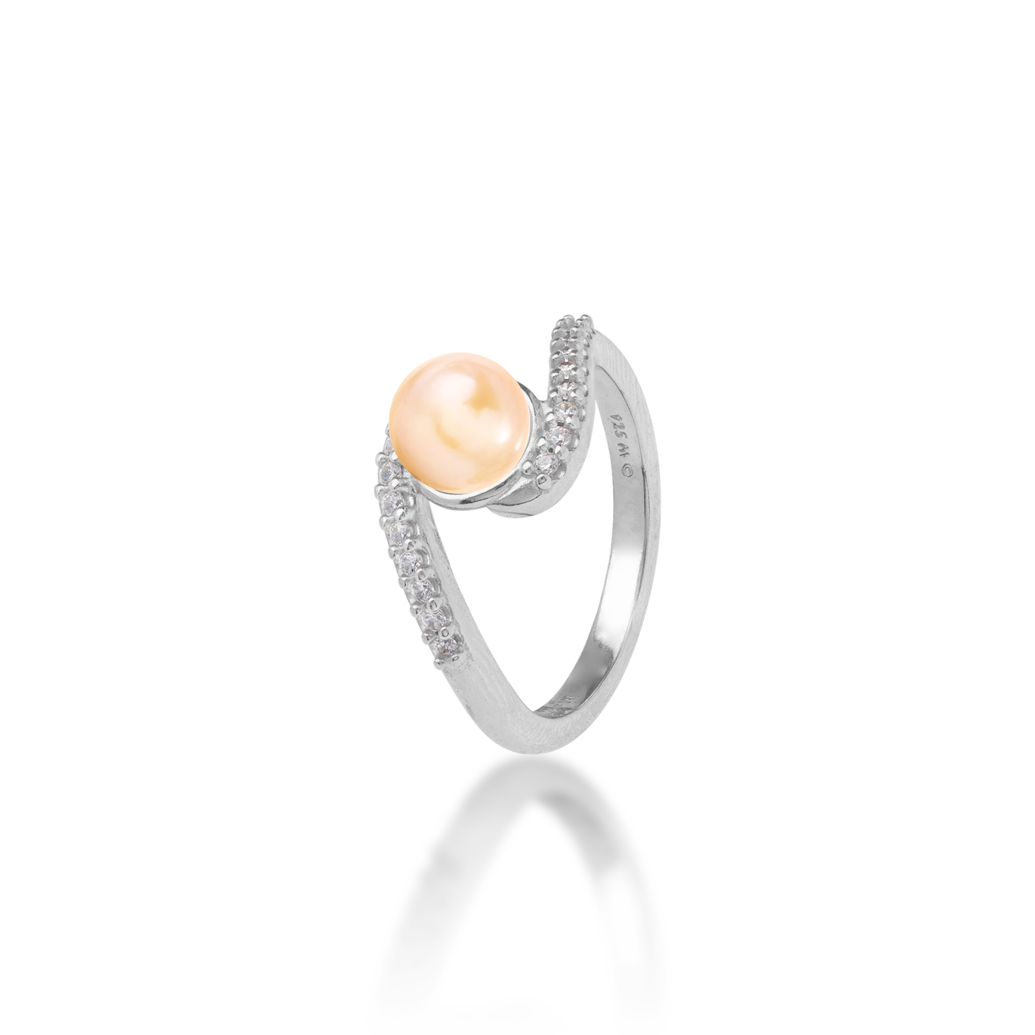 Pick A Pearl Ring in Sterling Silver with Cubic Zirconia