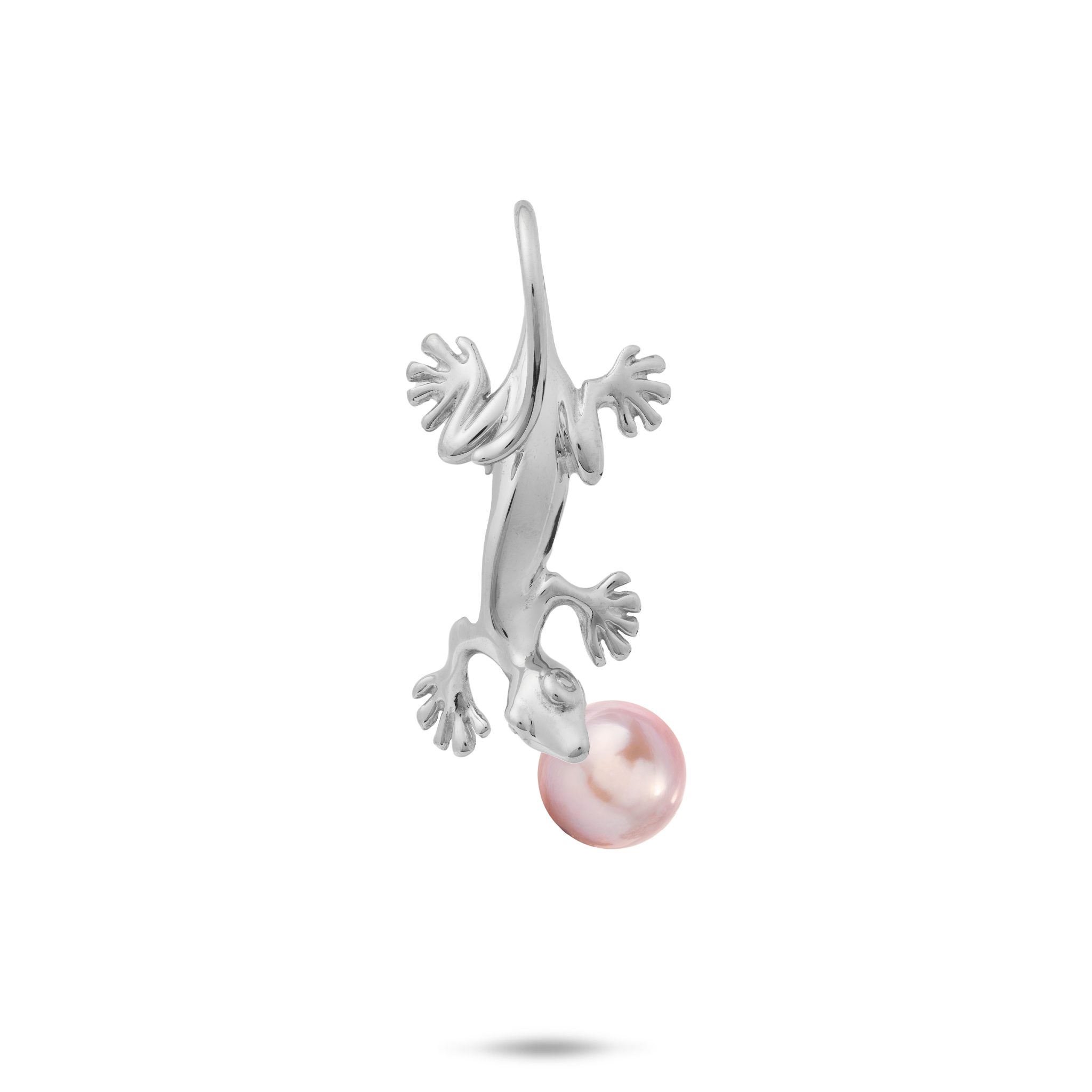 Pick A Pearl Gecko Pendant in Sterling Silver - 28mm