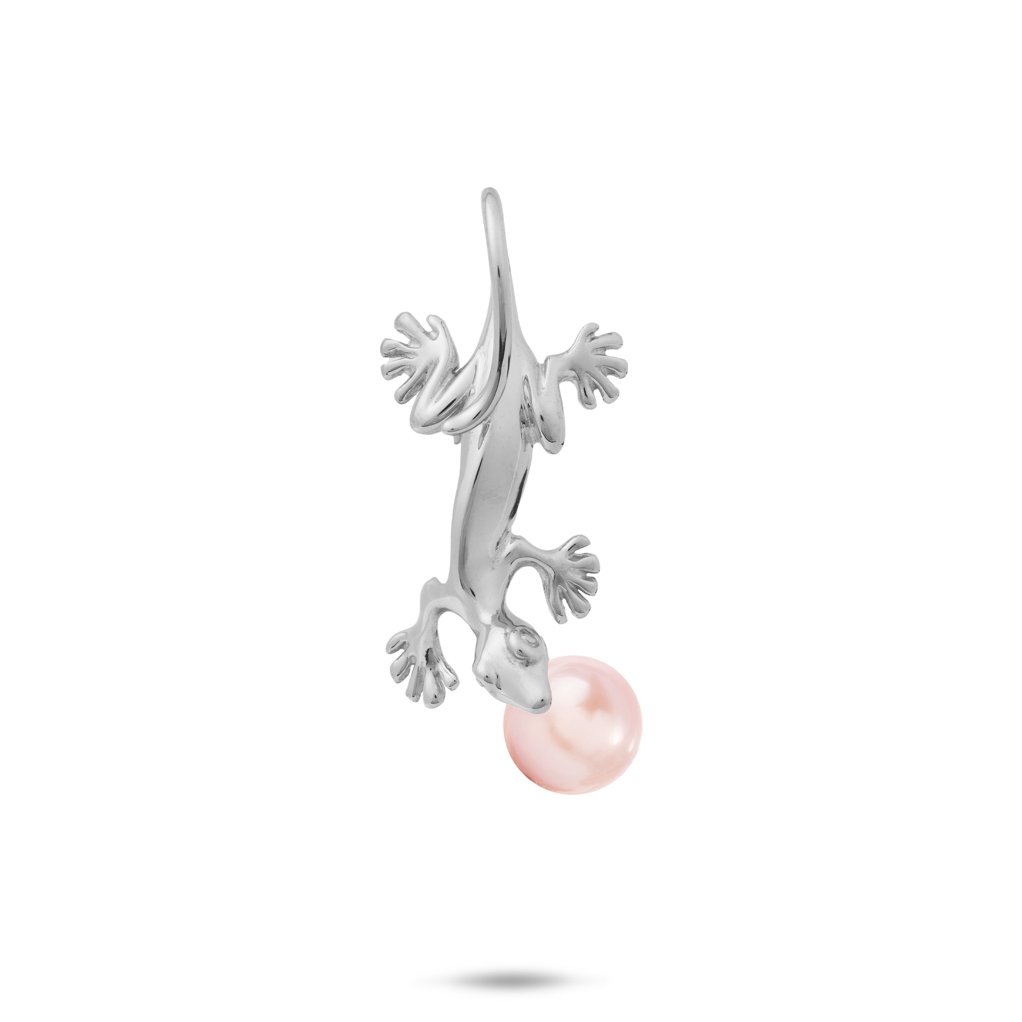 Pick A Pearl Gecko Pendant in Sterling Silver - 28mm
