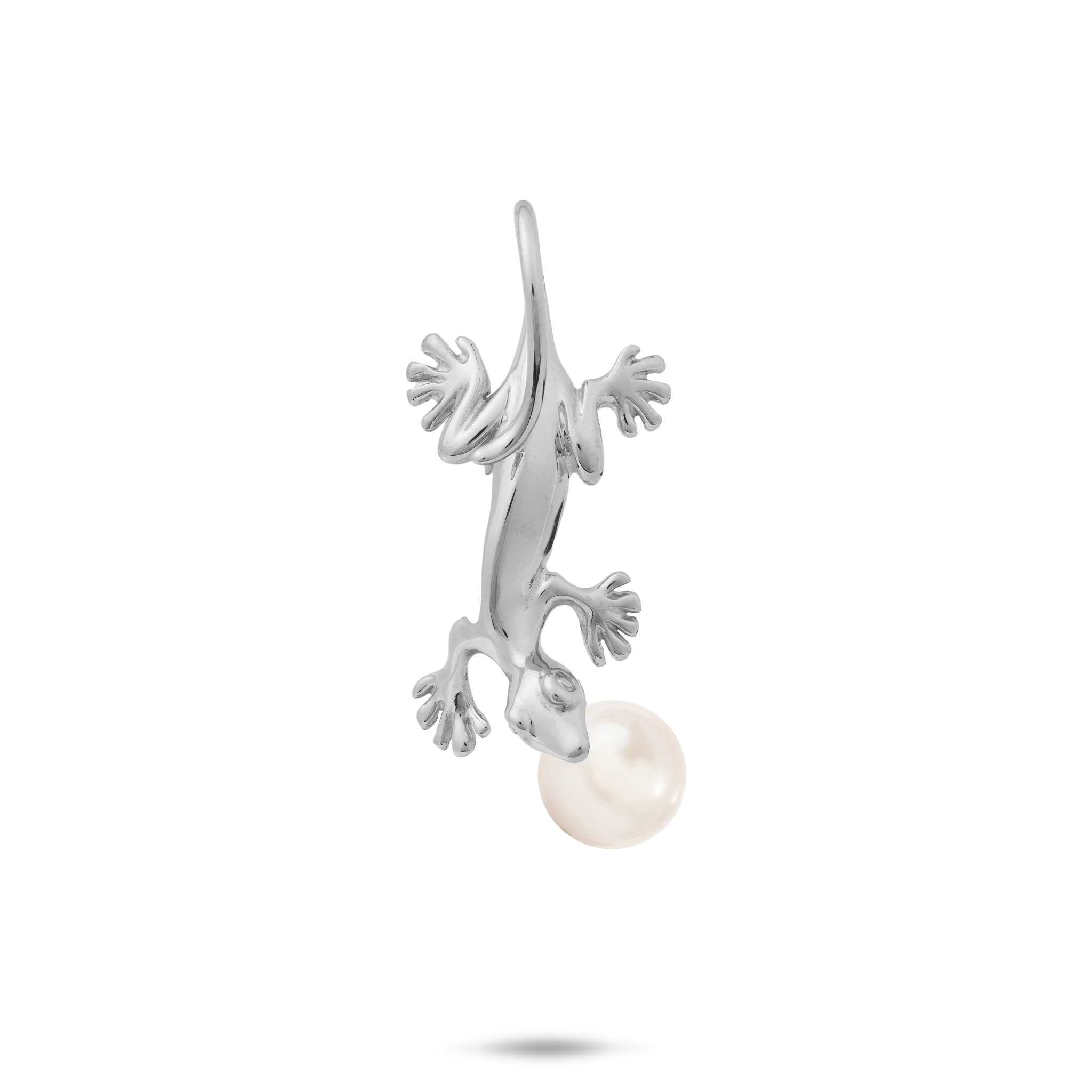 Pick A Pearl Gecko Pendant in Sterling Silver - 28mm