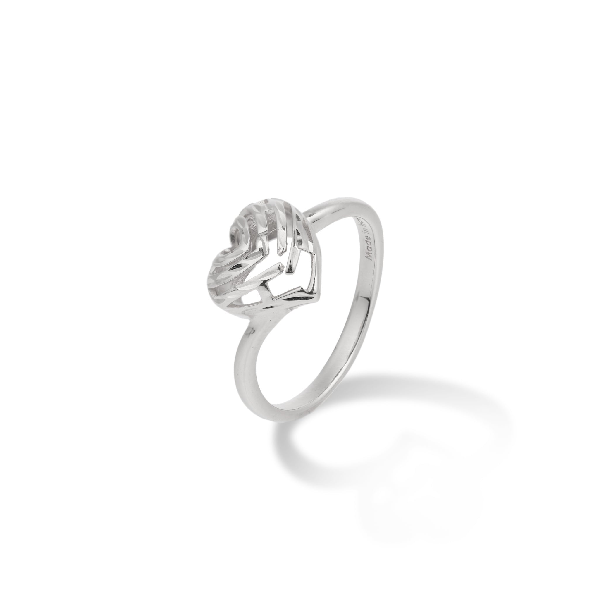 Aloha Heart Ring in White Gold - 11mm
