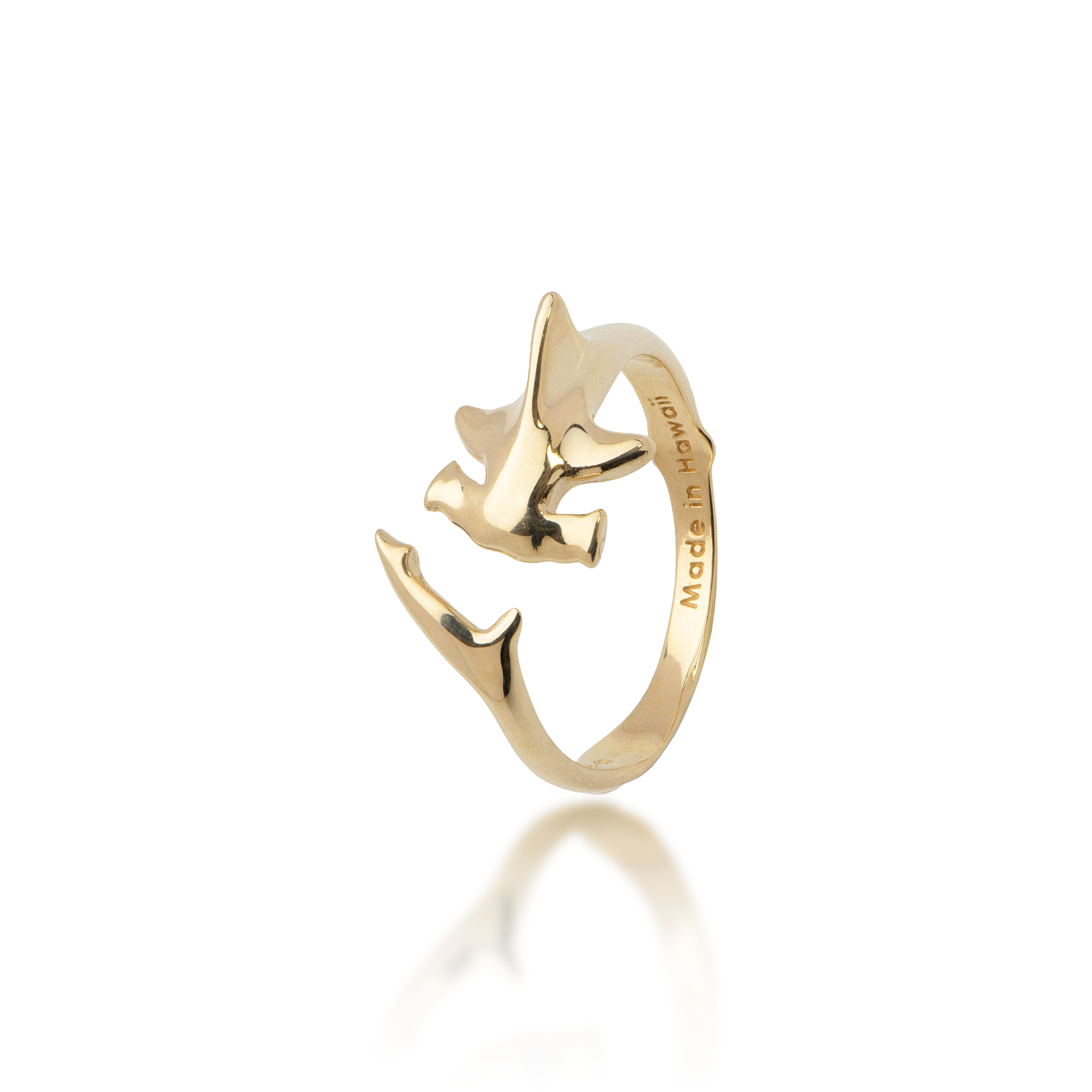 Hammerhead Shark Ring in Gold