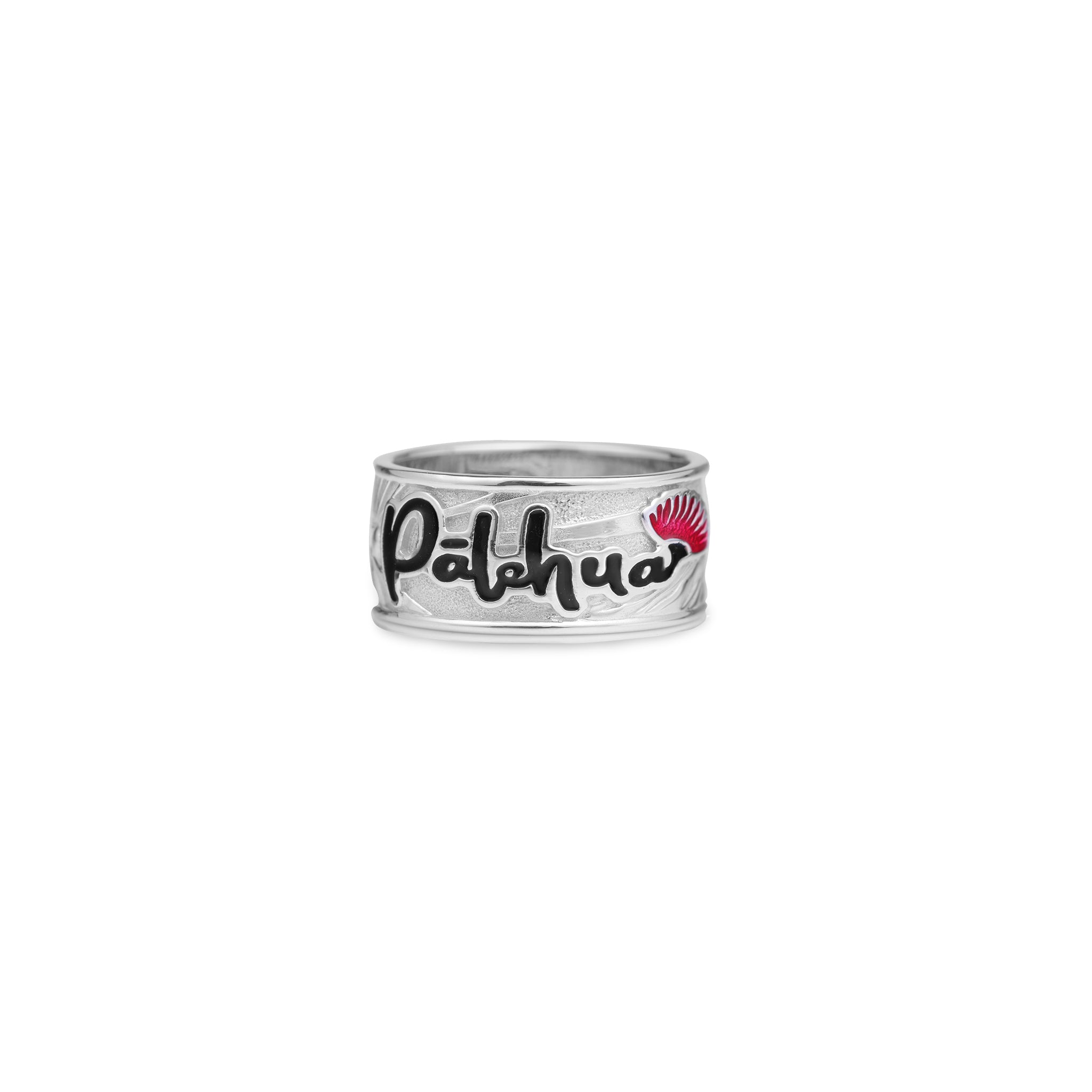 Pālehua Enamel Ring in Sterling Silver - Maui Divers Jewelry
