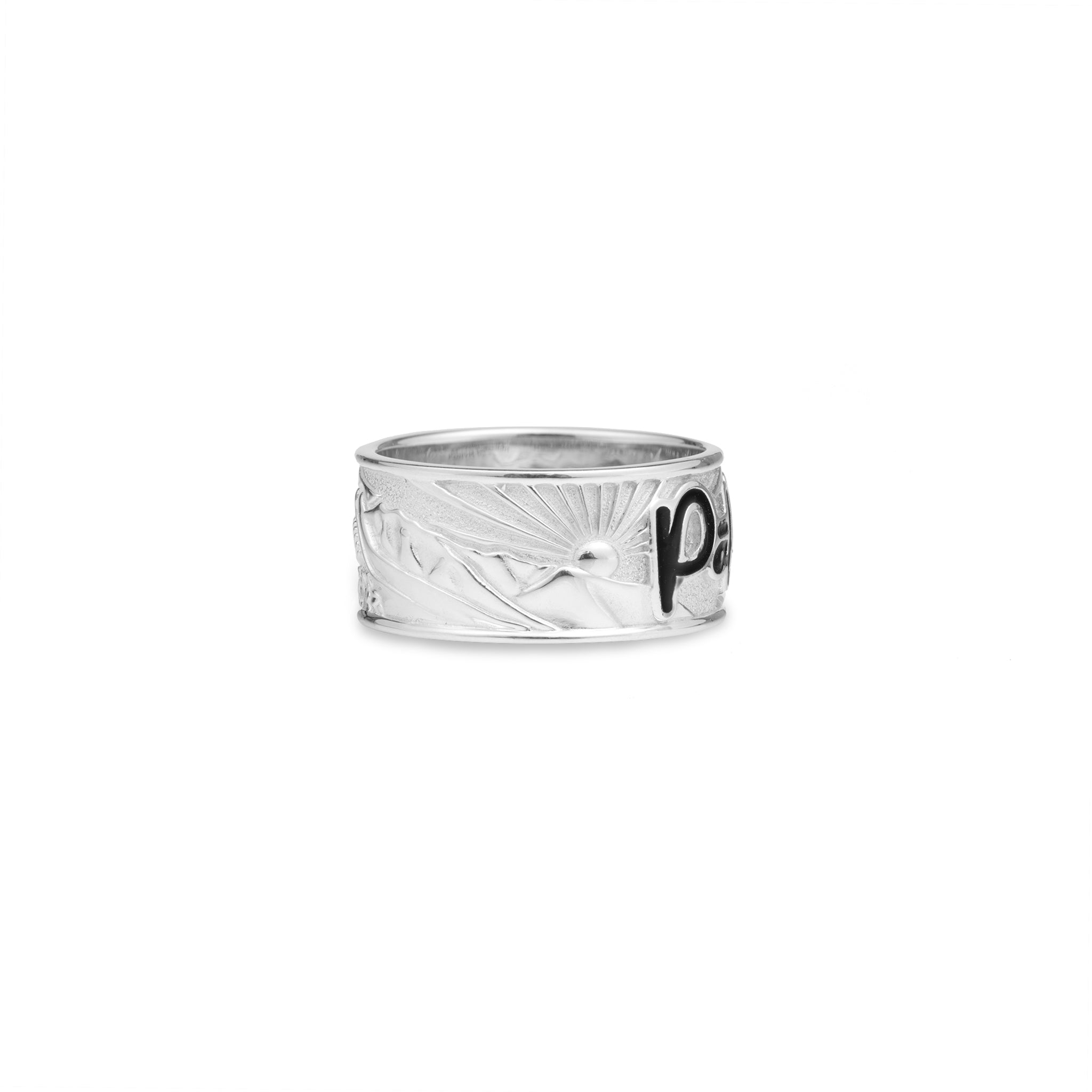 Pālehua Enamel Ring in Sterling Silver - Maui Divers Jewelry