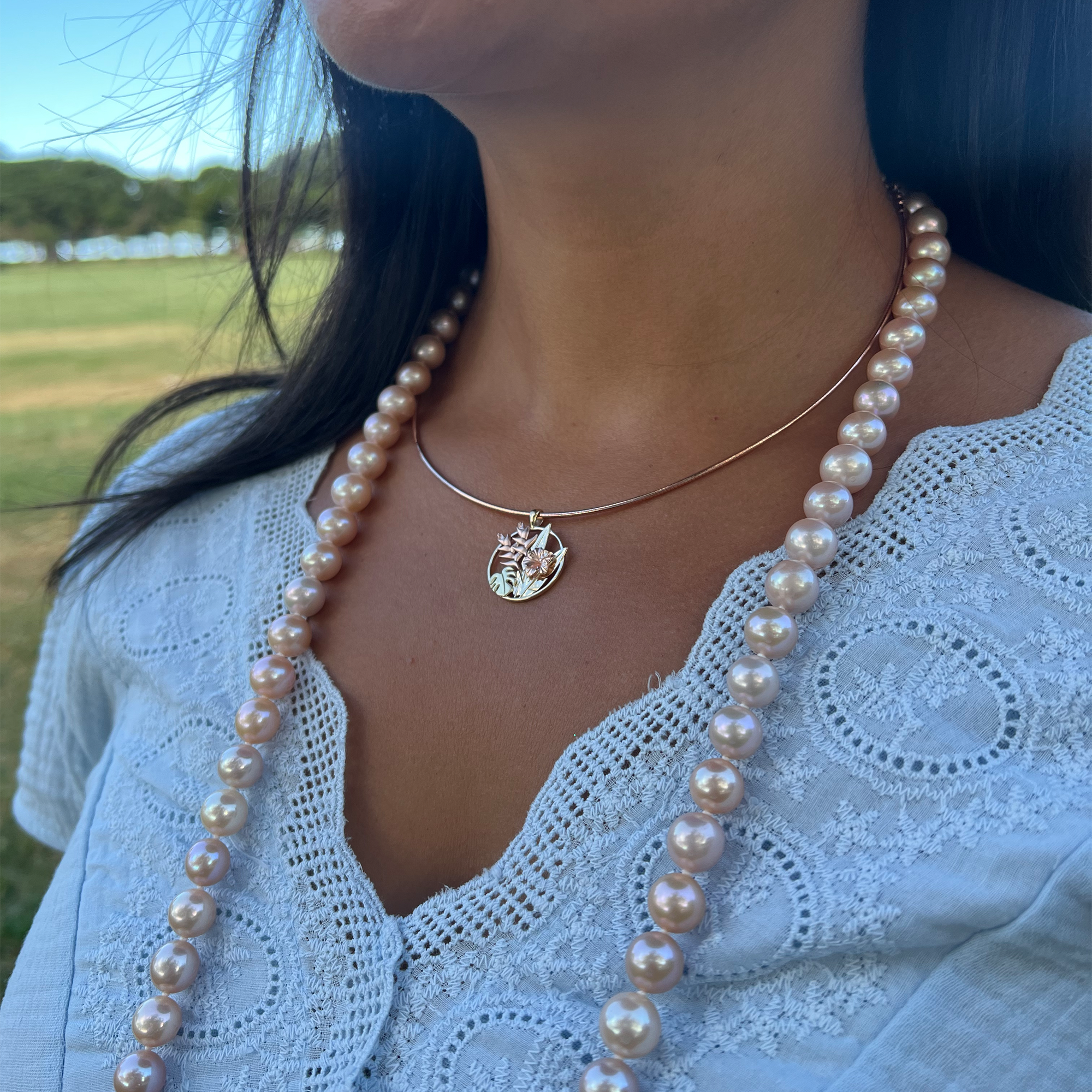 48" Mixed Freshwater Pearl Strand - Close Up