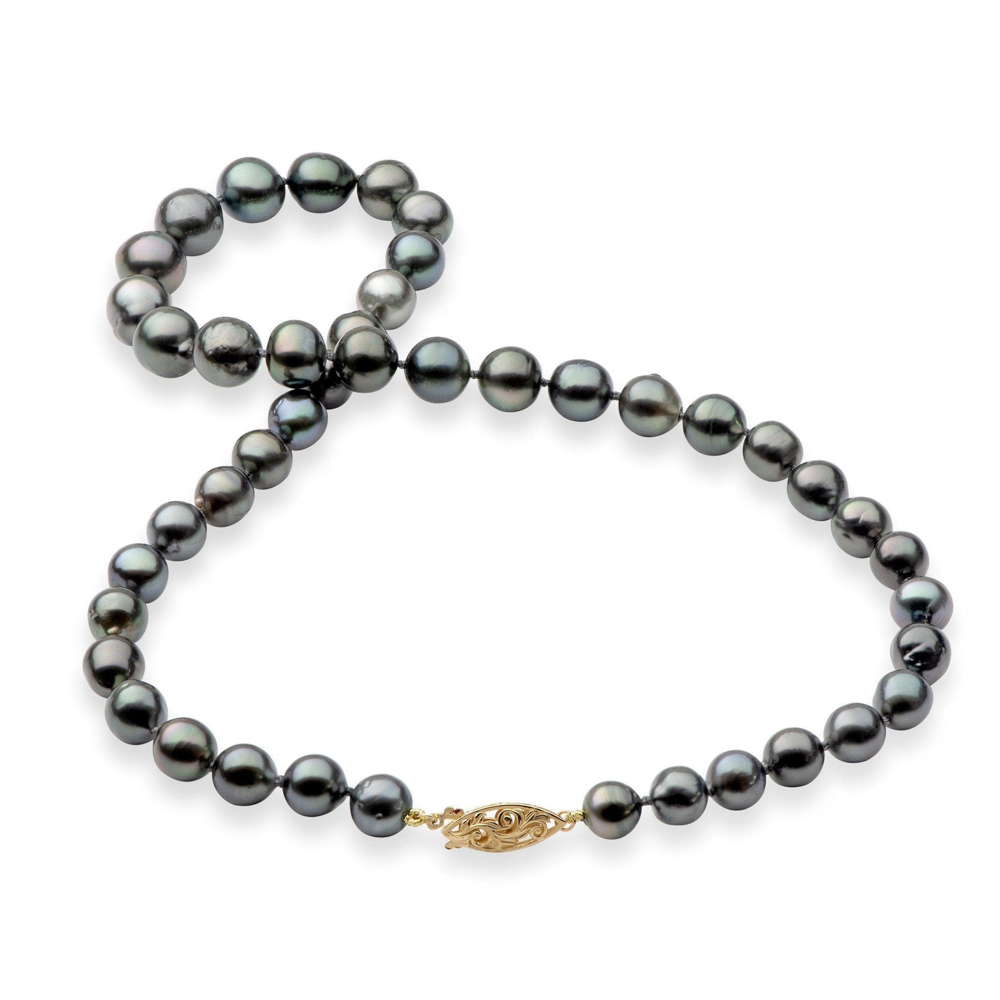 18-19" Tahitian Black Pearl Strand in Gold-Maui Divers Jewelry