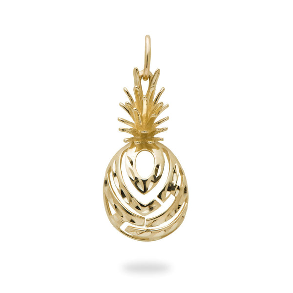 Aloha Pineapple Pendant in Gold-Maui Divers Jewelry