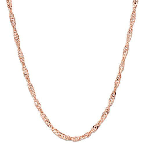 14K Rose Gold 1.5mm Singapore Chain - 18 Chain