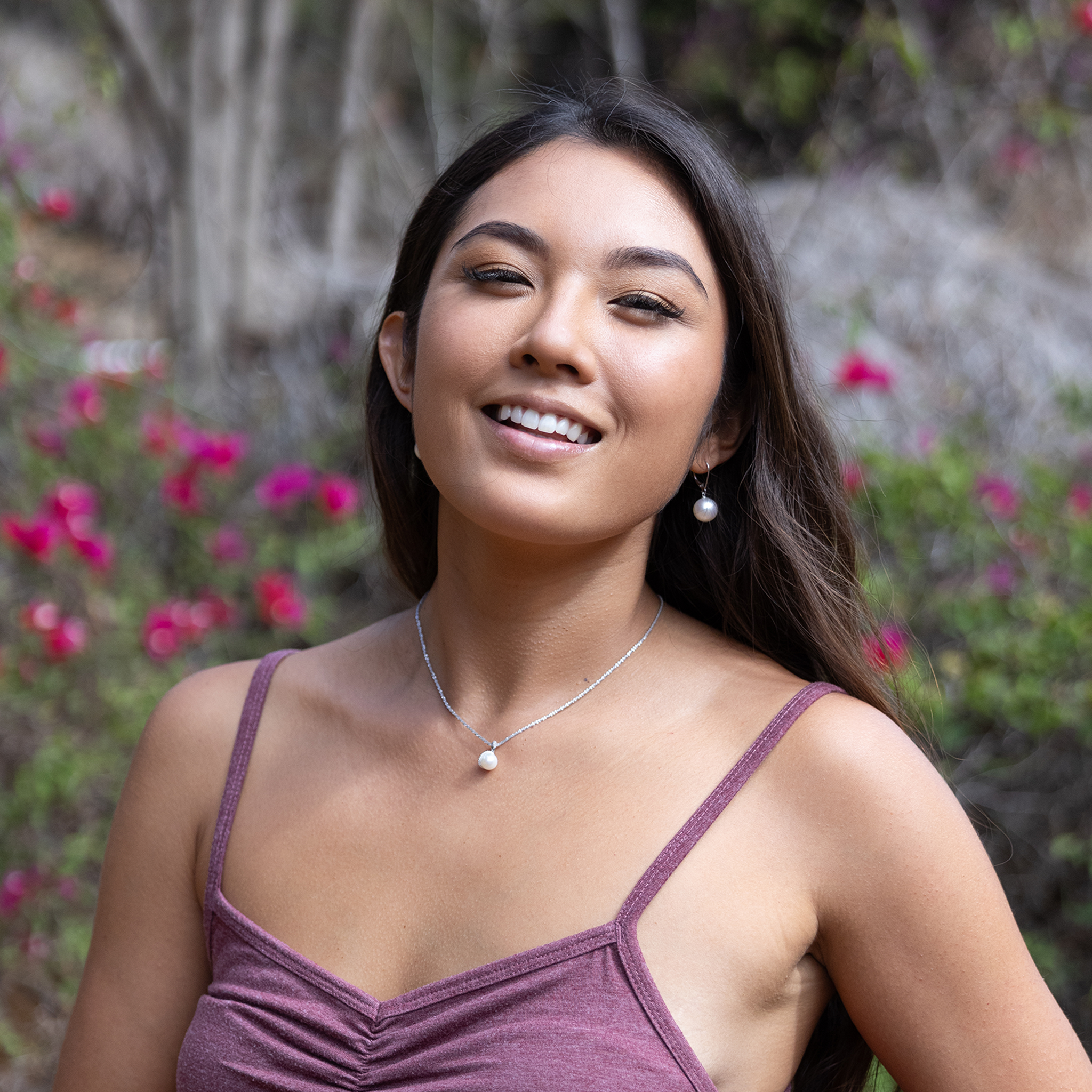 ヘイロー アコヤ ホワイト パール ペンダント ダイヤモンド ホワイトゴールド 8-8.5mm