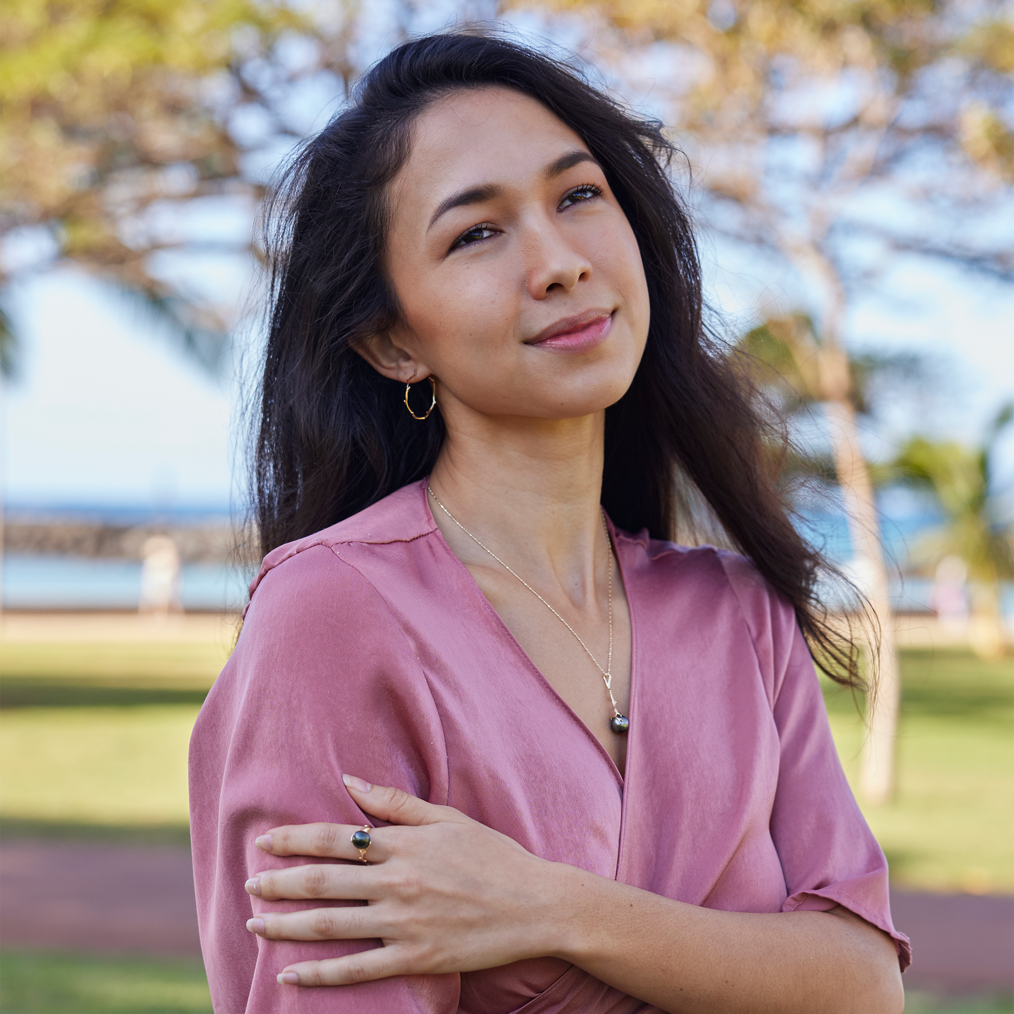 ヘリテージ・タヒチアン・パール・ペンダント ゴールド - 33mm