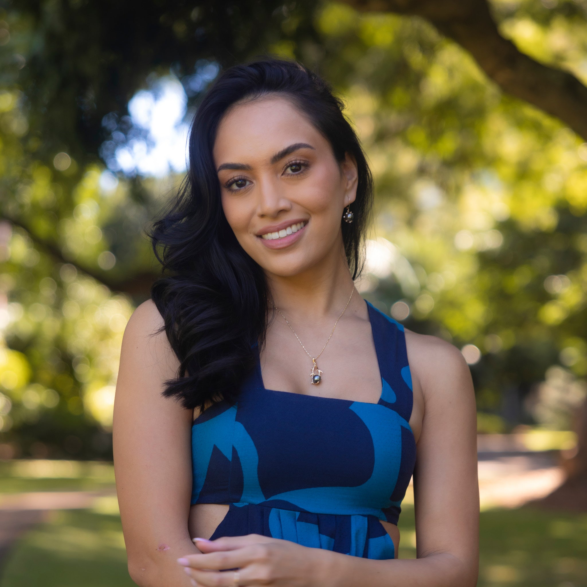 ヘリテージ・タヒチアン・ブラック・パール・ペンダント ゴールド