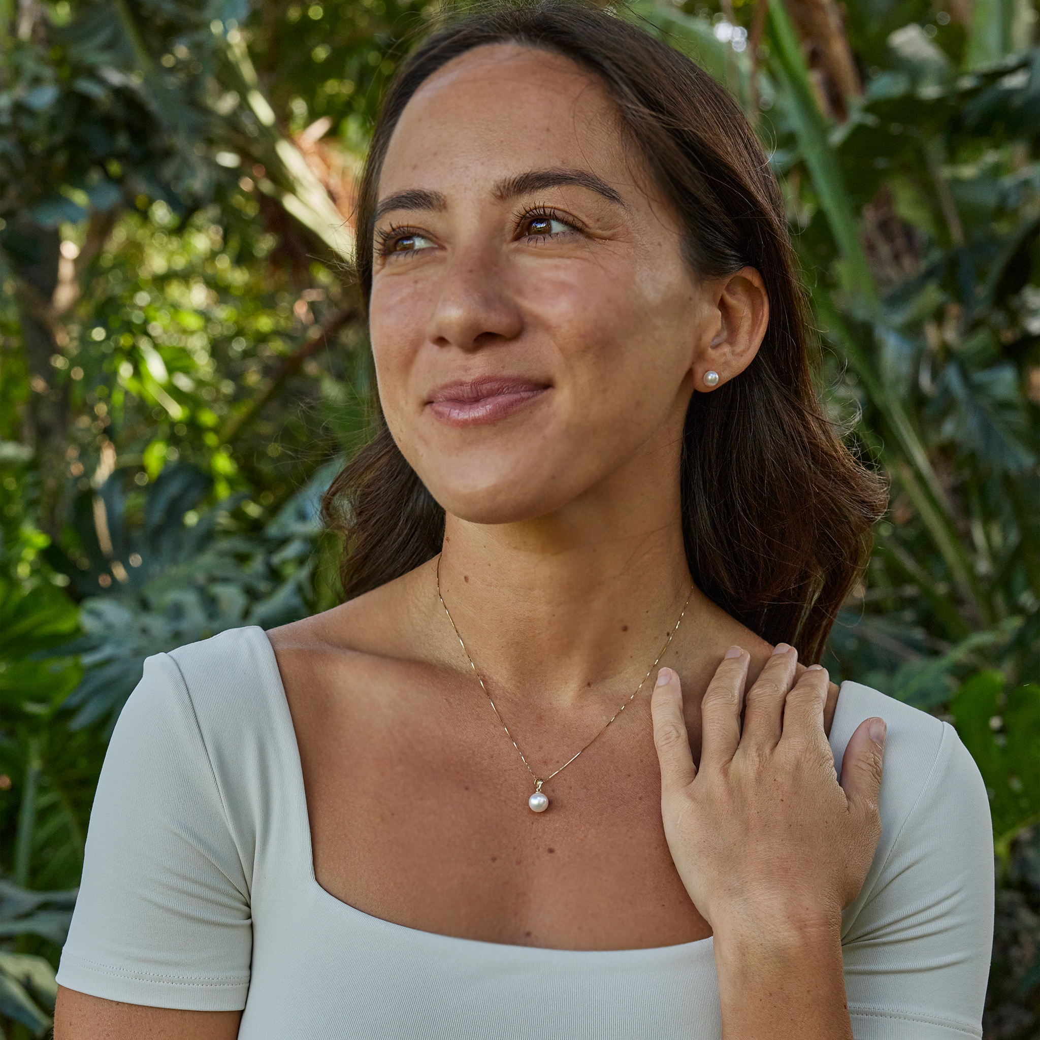 アコヤホワイトパールペンダント ゴールド