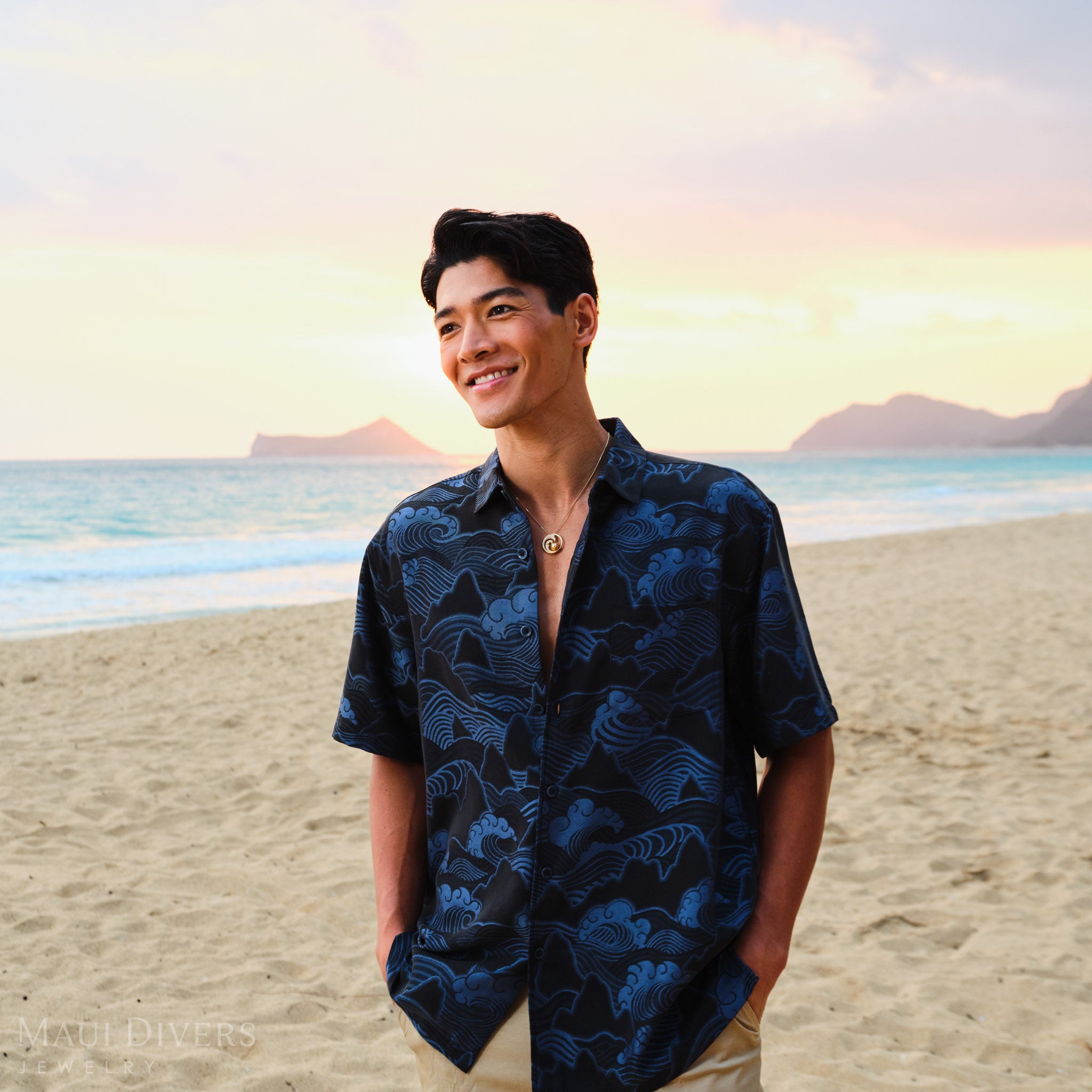 南洋パール・ペンダント ダイヤモンド・ゴールド - 24mm