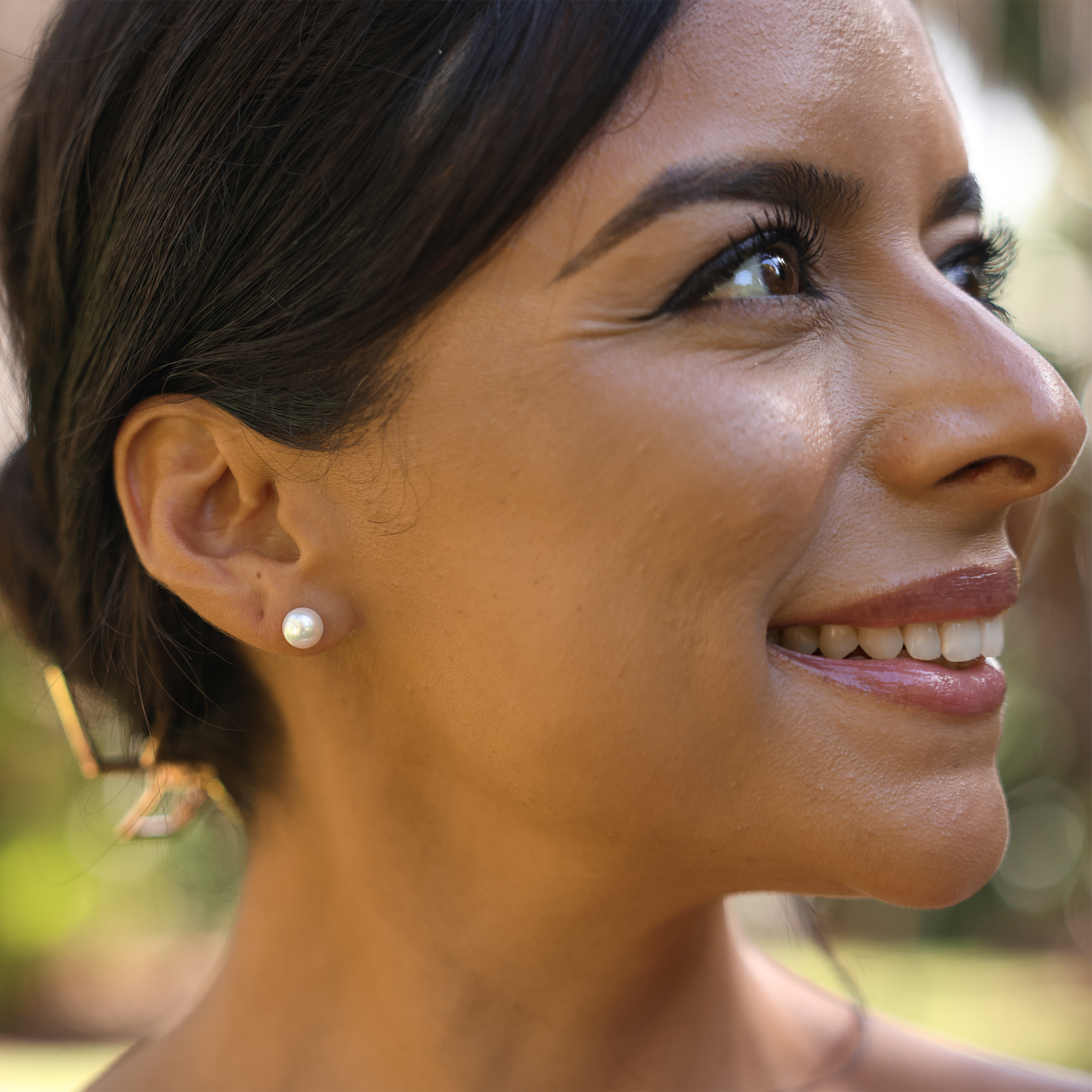 アコヤ真珠 ピアス ホワイトゴールド 7mm