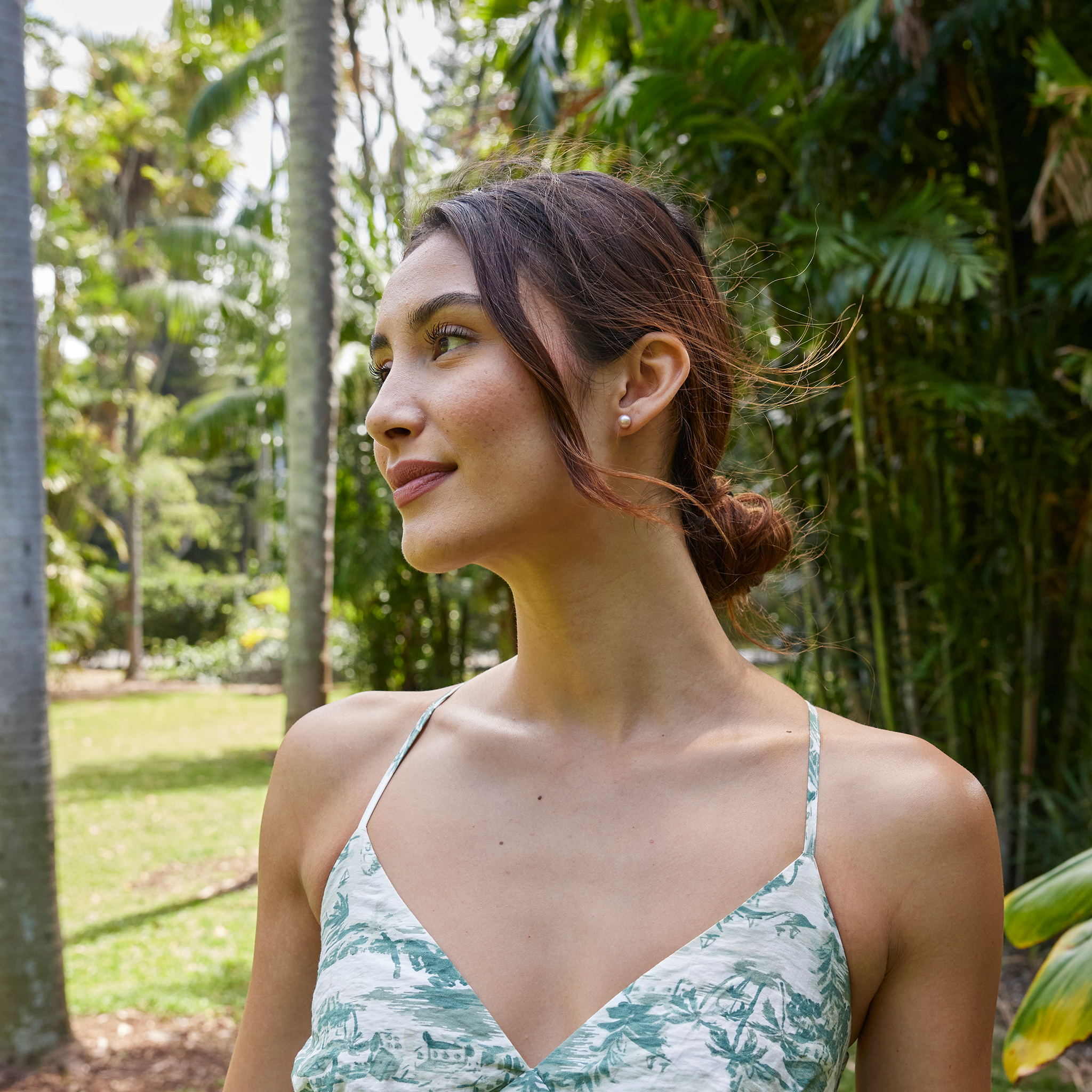 淡水パール・イヤリング ゴールド - 7-8mm