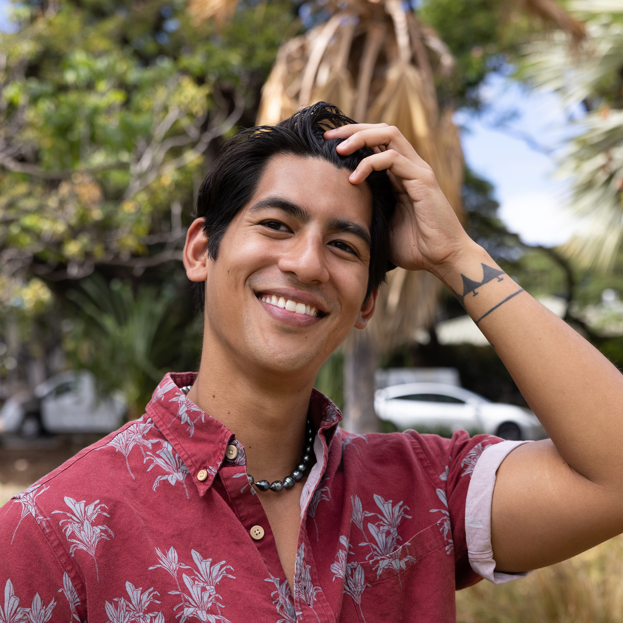 18-19 "タヒチアンブラックパール・ストランド・ホワイトゴールド・マグネットクラスプ-10-12mm