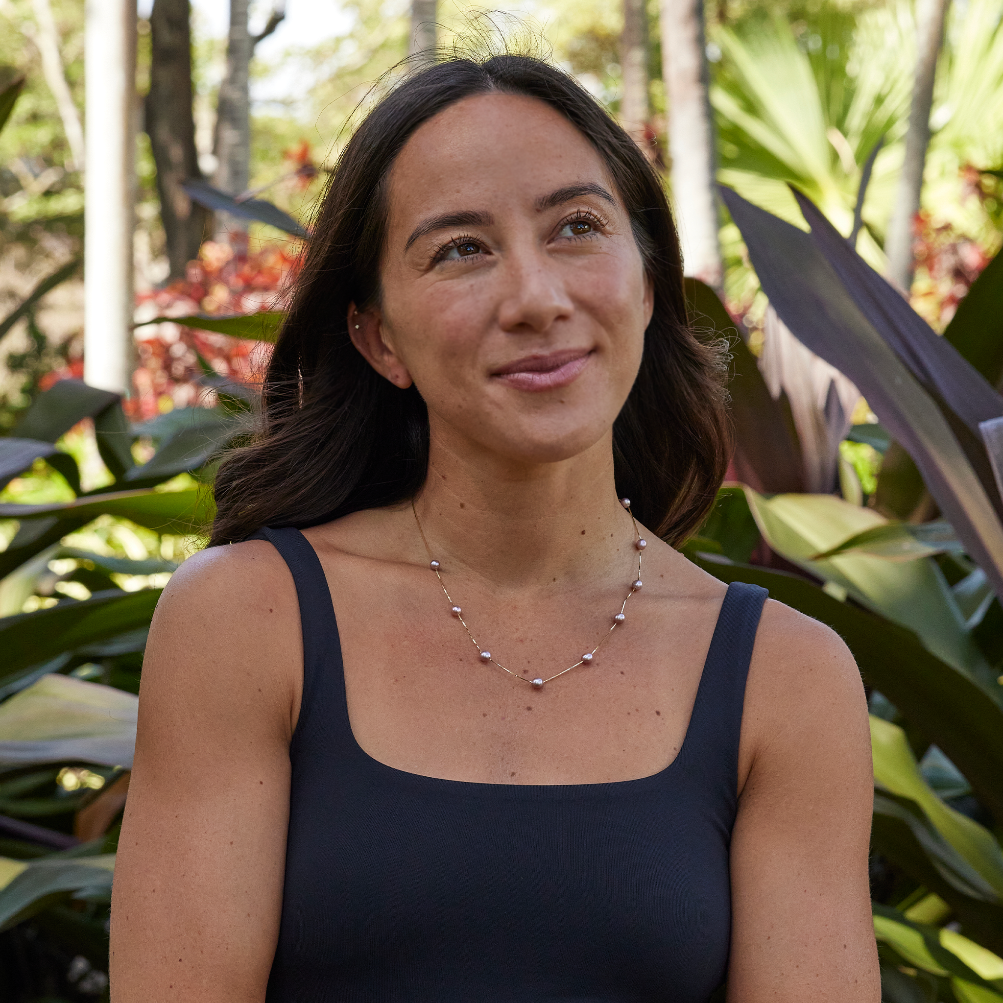 18インチ 淡水パールネックレス ゴールド 5-6mm