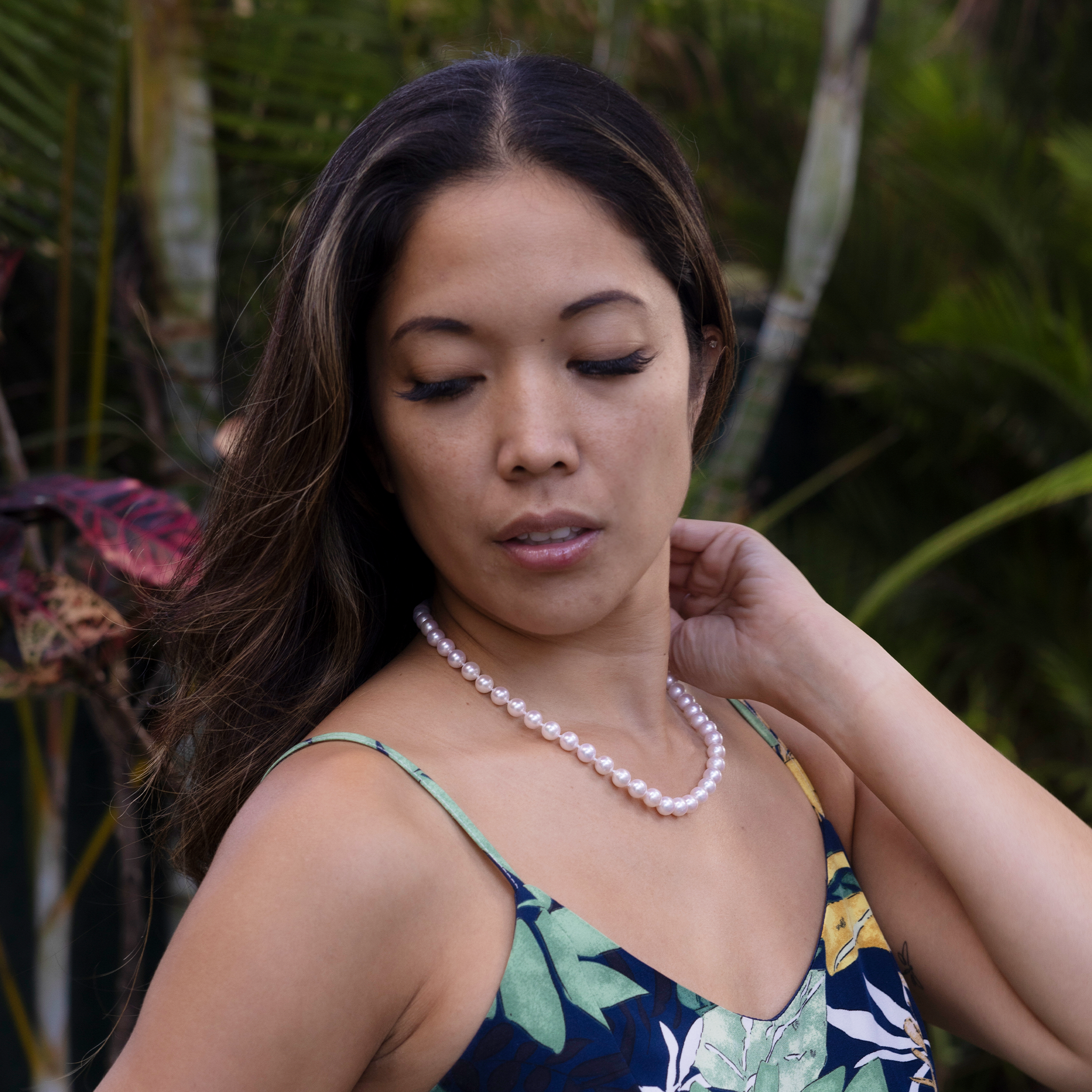 アコヤ真珠 パールストラップ ホワイトゴールド 8-8.5mm(18-19インチ