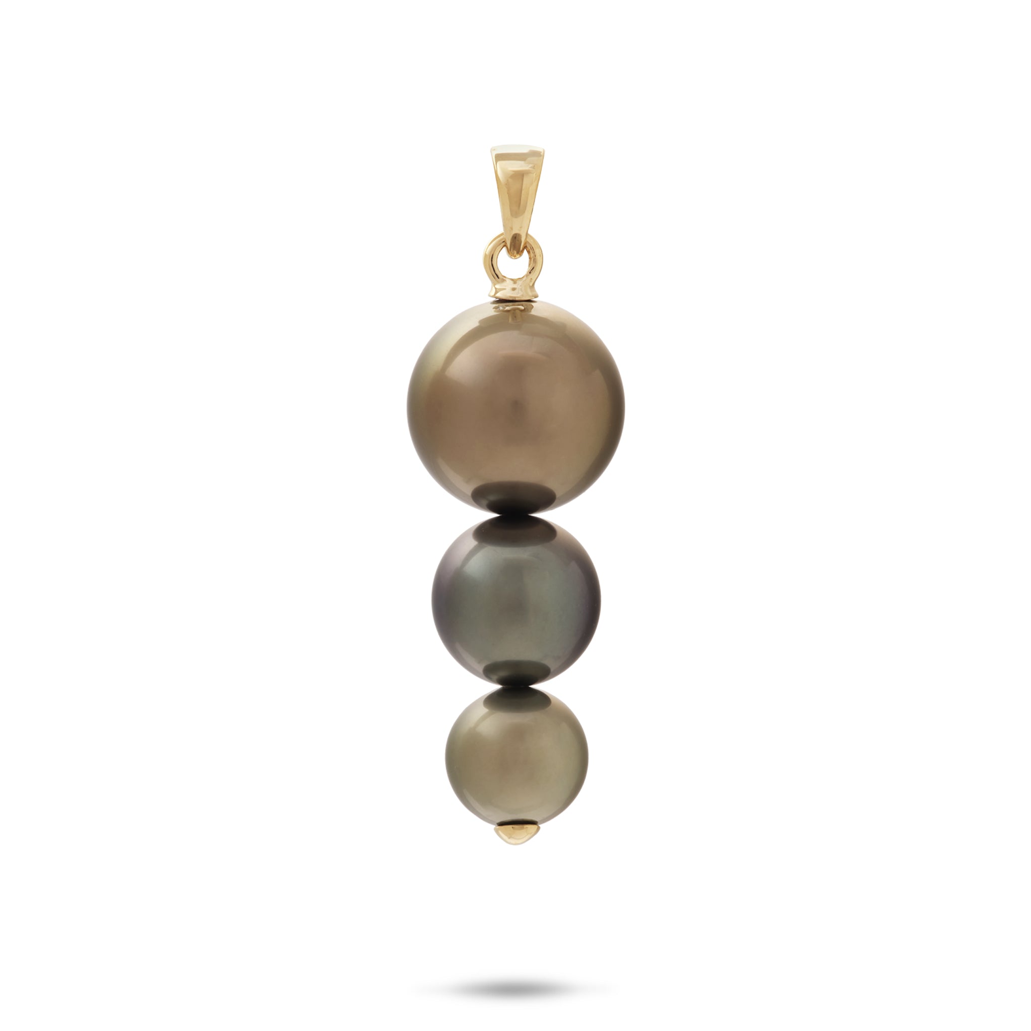 Tahitian Black Pearl Pendant in Gold - 8-13mm