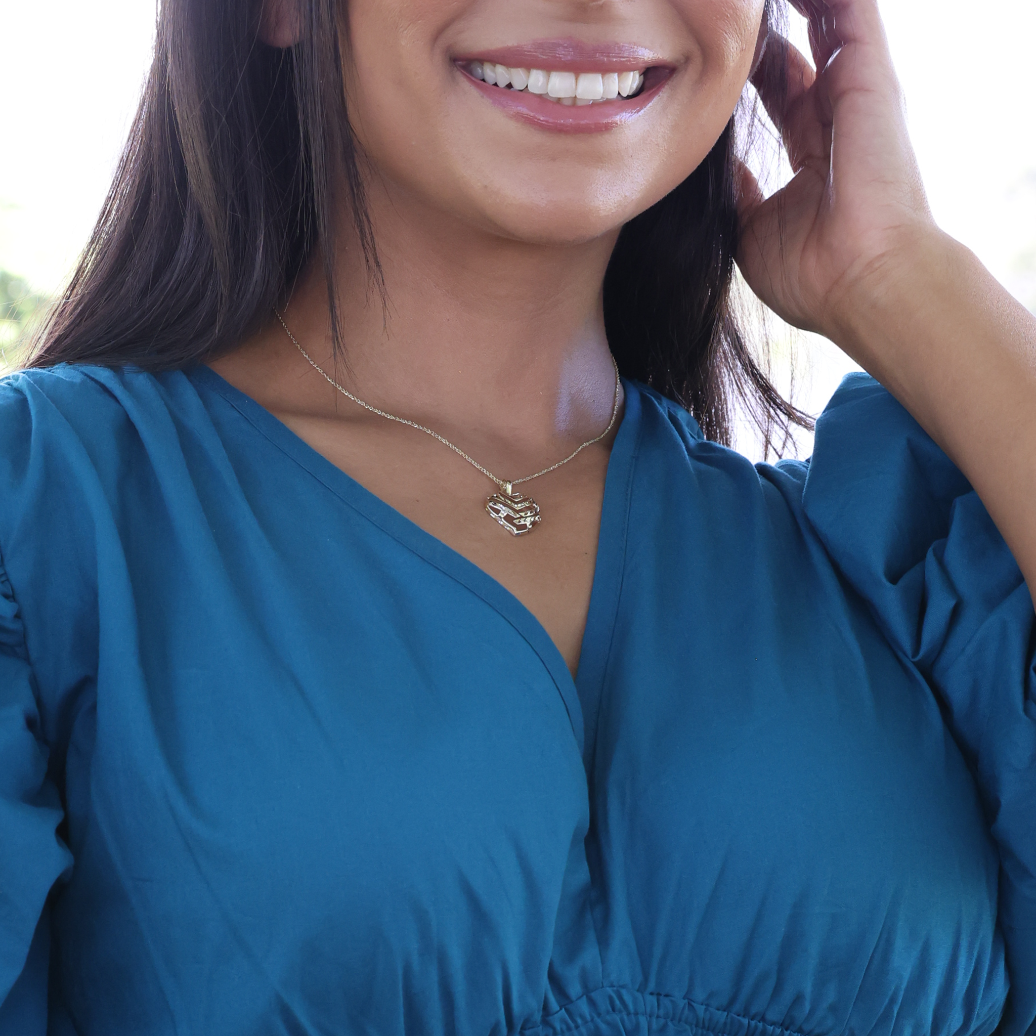 アロハ・ハート・ペンダント 18mm ゴールド